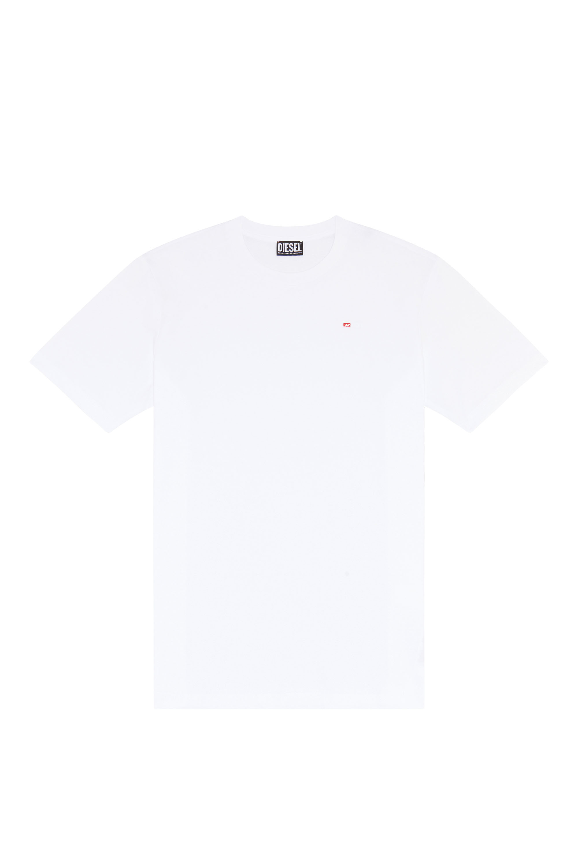 Diesel - T-JUST-MICRODIV, Homme T-shirt avec logo micro-brodé in Blanc - Image 6