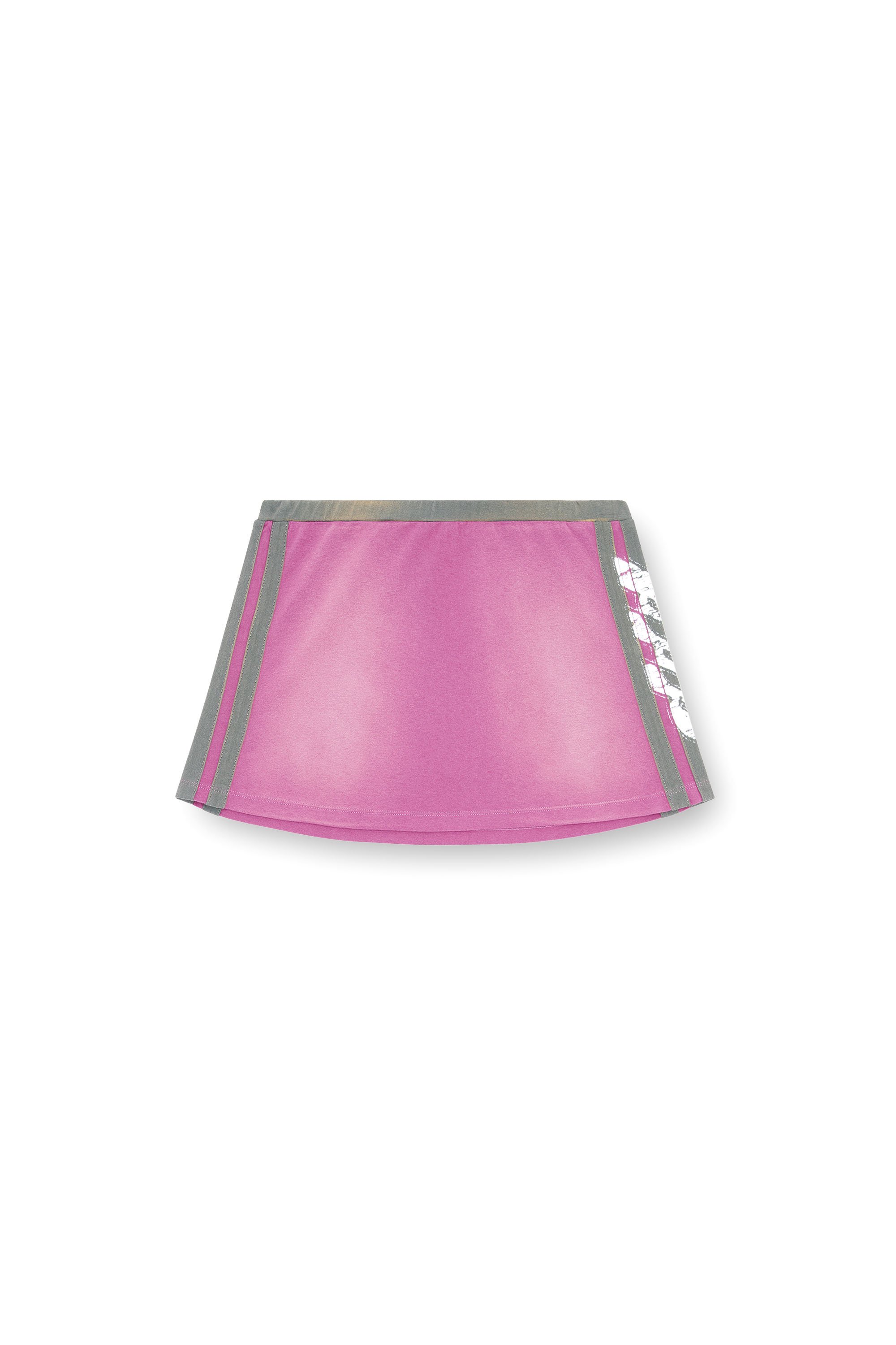 Diesel - O-UNCUT-STRIPE, Female Sun-faded mini skirt in Pink - Image 3