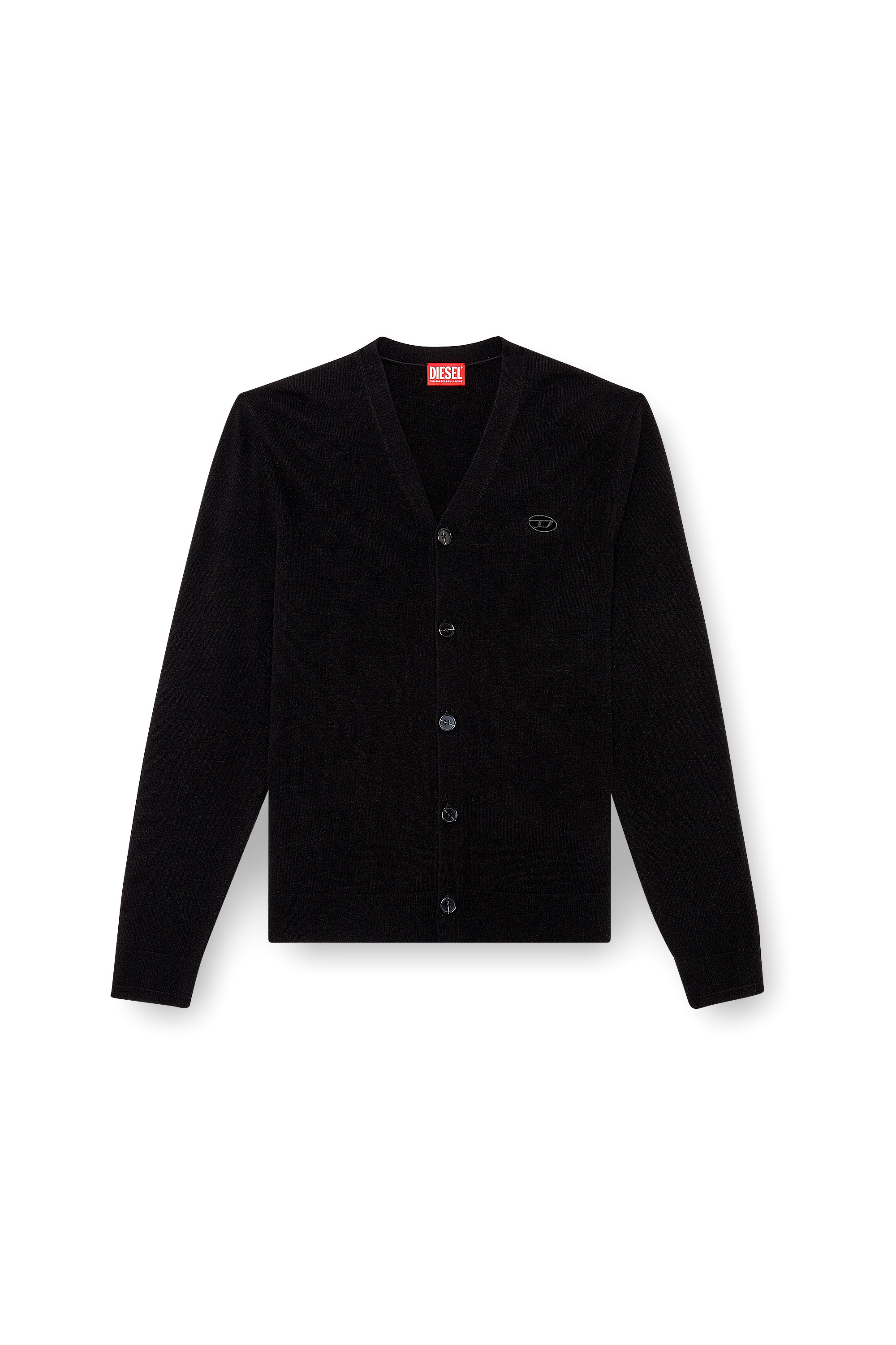 Diesel - K-ZANNIS, Male Wool and cashmere cardigan in Black - Image 6