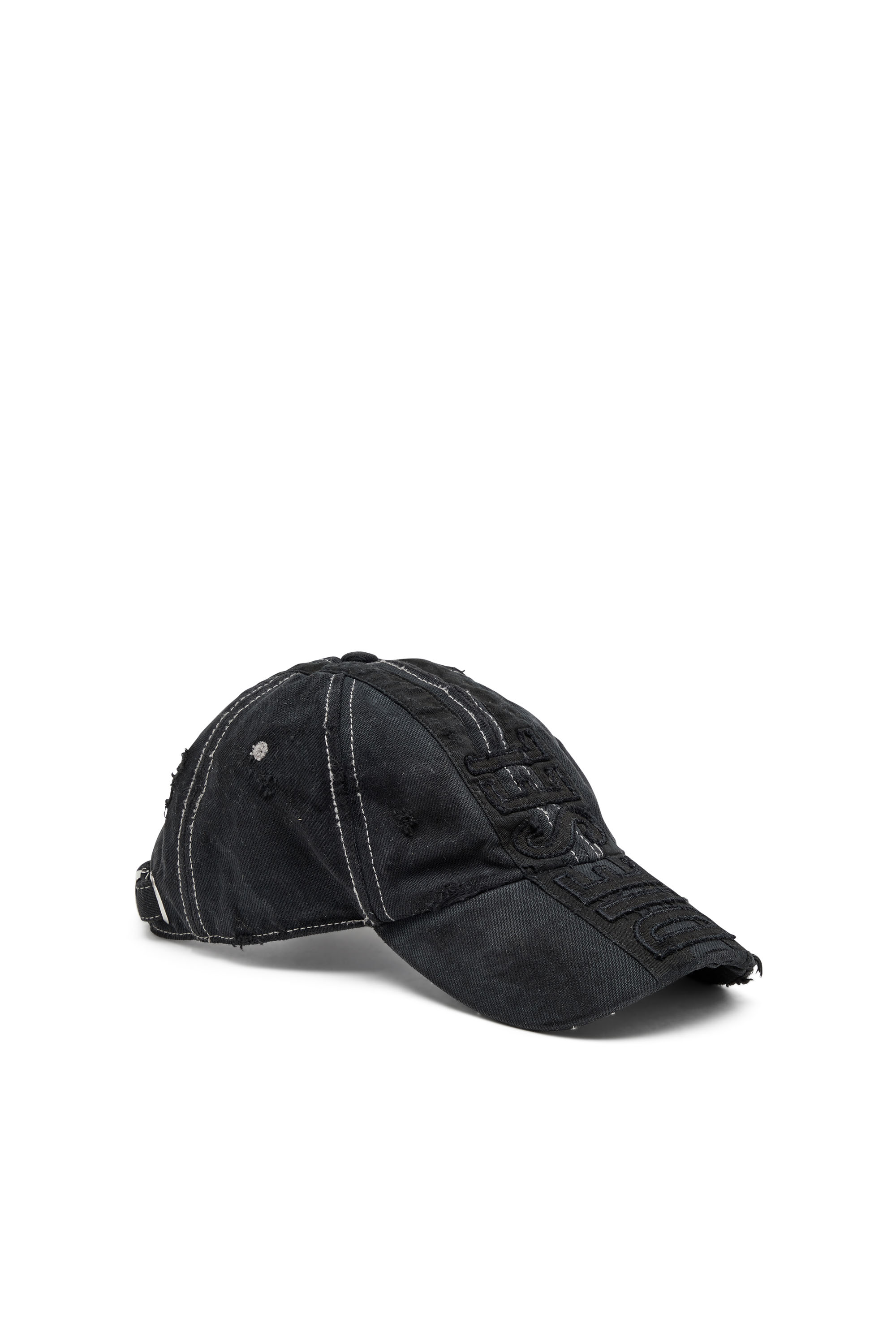 Diesel - C-GEIR, Male Baseball cap with patches in Black - Image 1