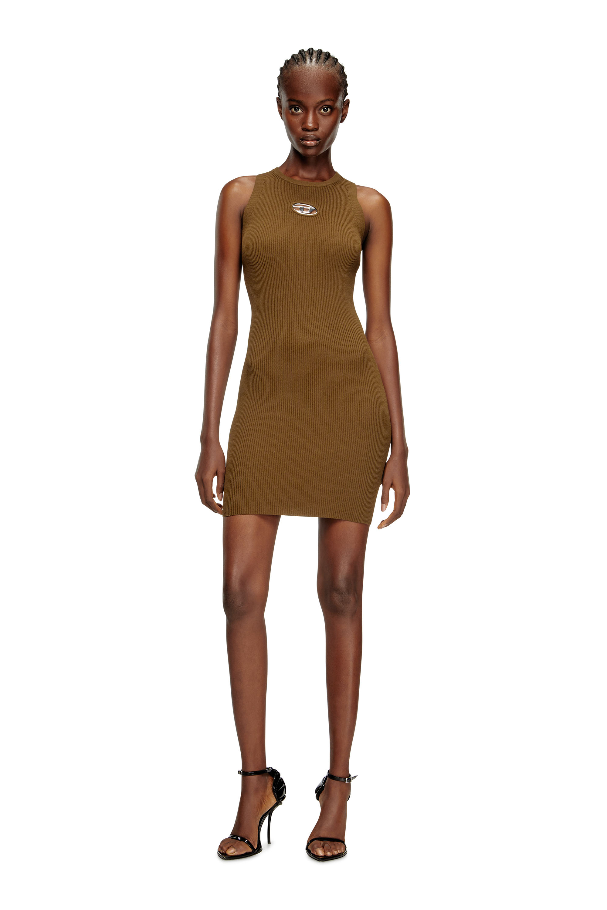 Diesel - M-CADDIX, Female's Ribbed knit sleeveless dress in null - 2