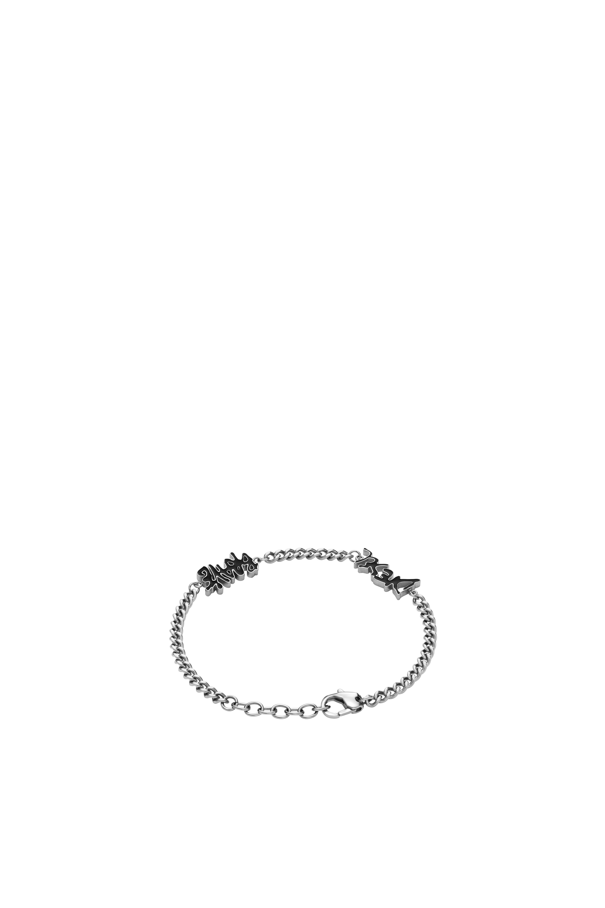 Diesel - DX1466, Bracelet chaîne en acier inoxydable Mixte in Gris argenté - 2