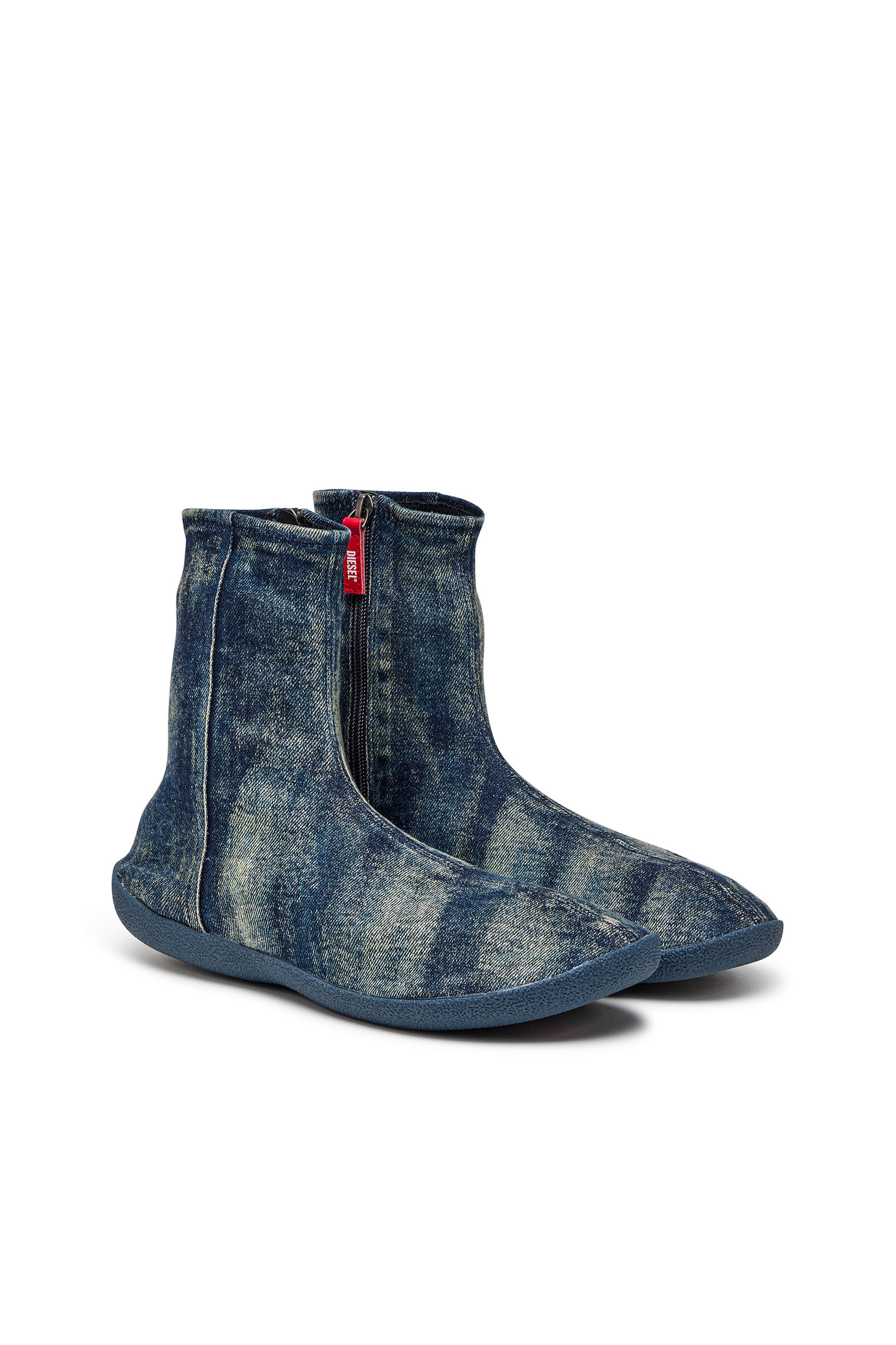 Diesel - D-SHOCK BT, Male's Socks boots in solarised denim in Blue - 2