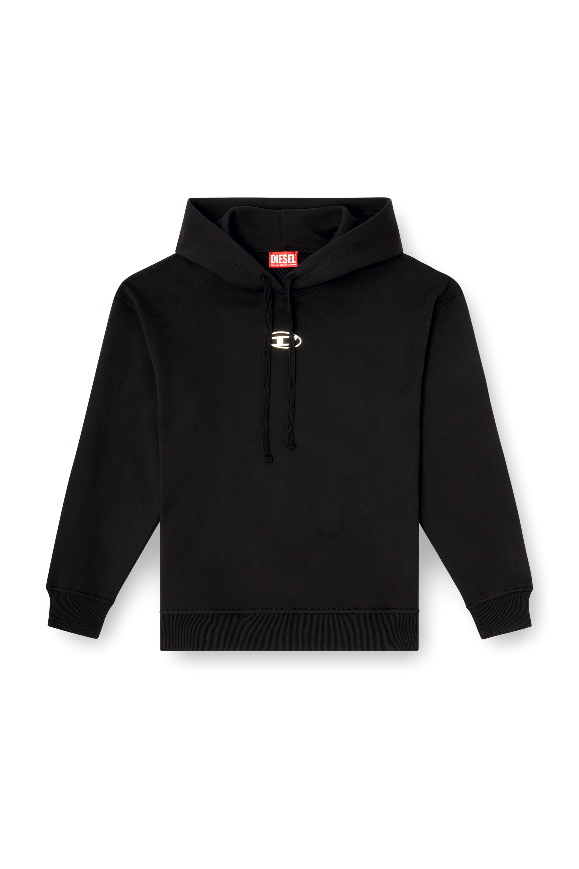 Diesel - F-BUXT-HOOD-OD, Female's Hoodie with metal-effect Oval D logo in Black - 4