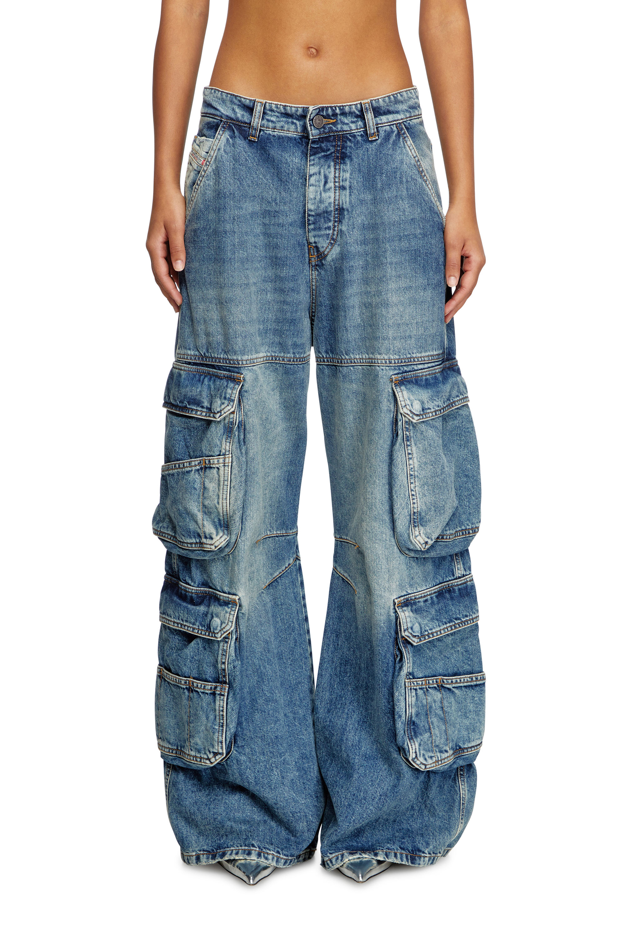 Diesel - Relaxed Jeans 1996 D-Sire 0NLAX Femme, Bleu moyen - Image 1