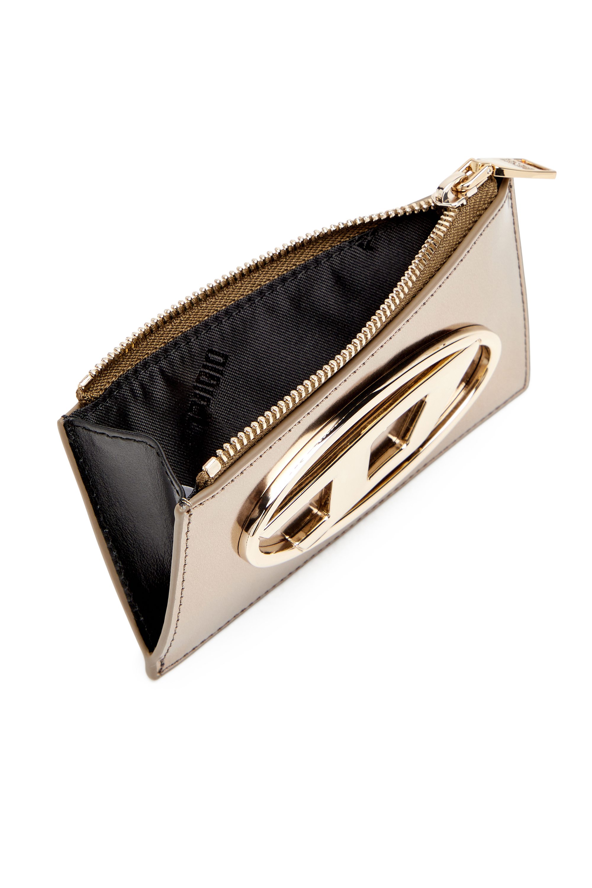 Diesel - 1DR CARD HOLDER III, Female's Card holder in mirror leather in Bronze - 3