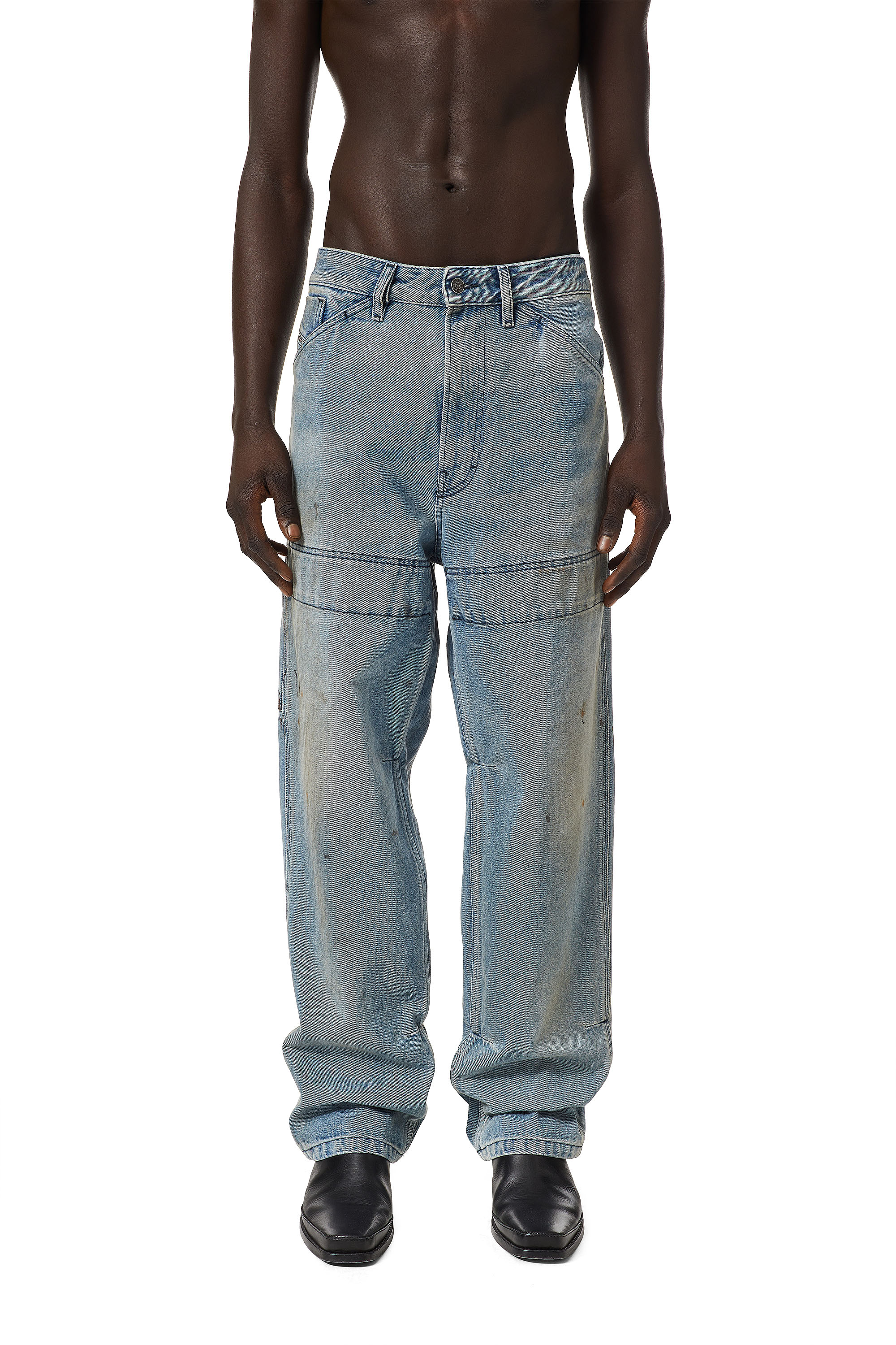 Diesel - D-Franky 0EHAS Straight Jeans, Bleu Clair - Image 5