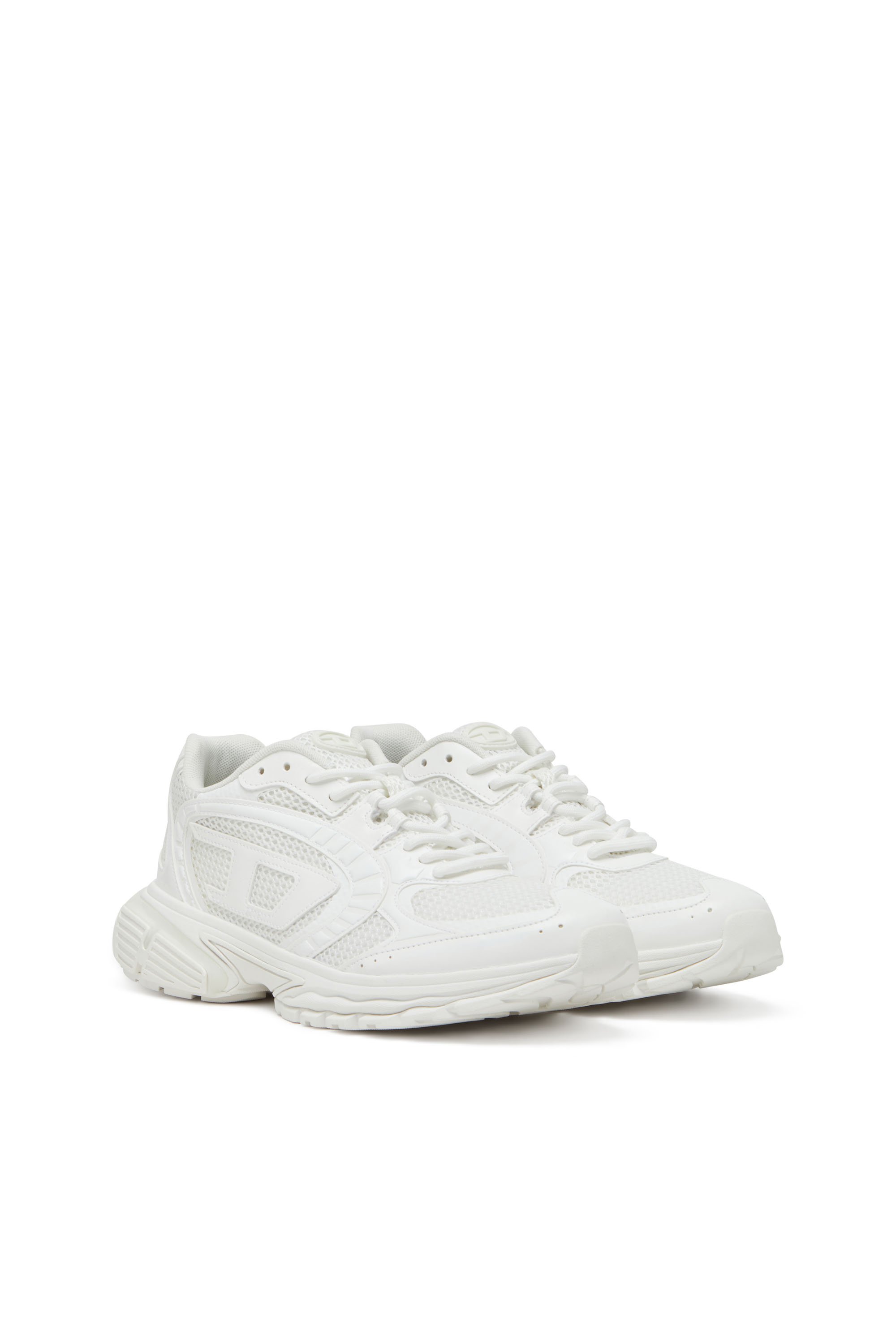 Diesel - S-PRO-V-DENSE LOW, Sneakers en mesh avec logo Oval D Homme in Blanc - 2