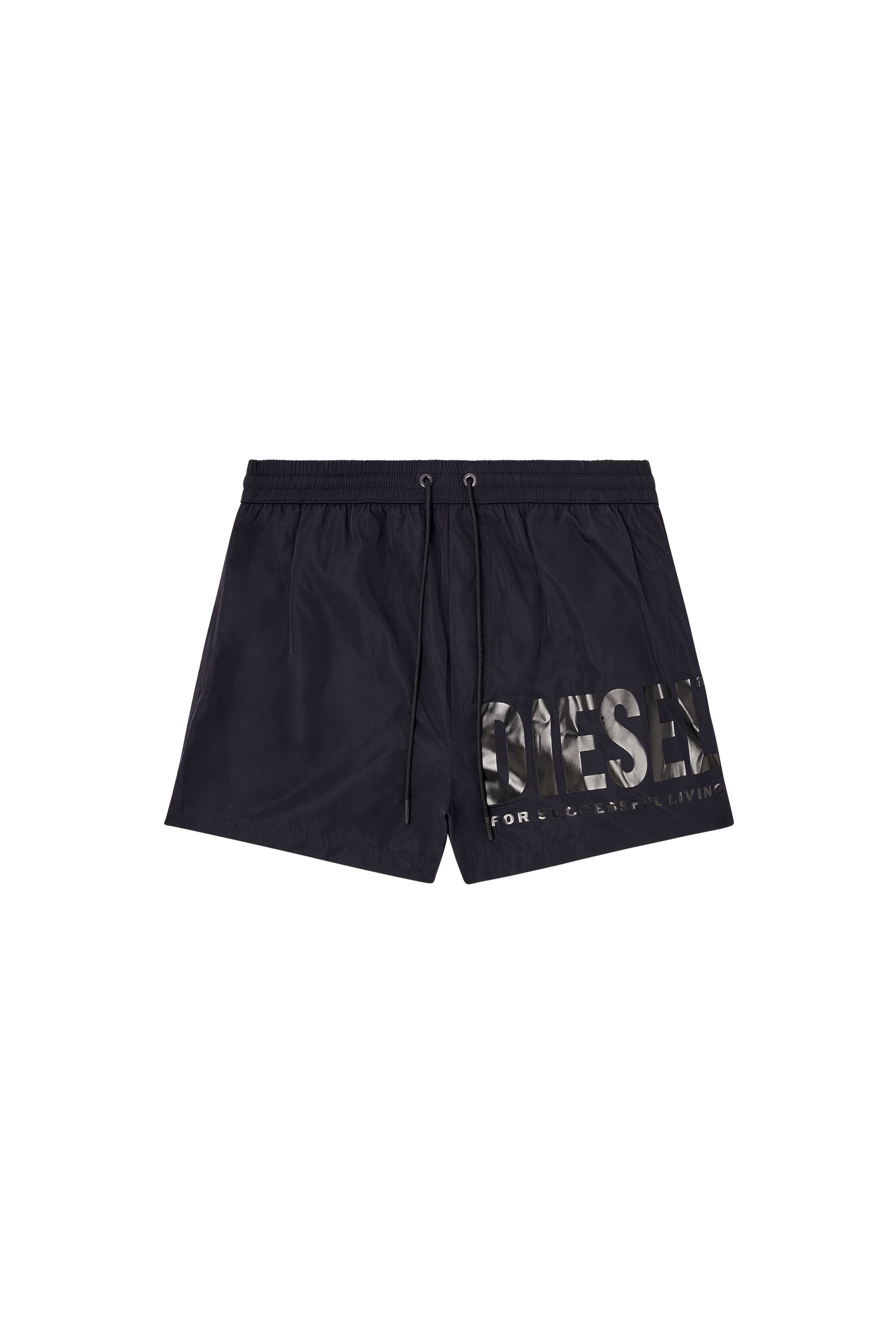 Diesel - MARIO-34-D-CORE, Male's Swim shorts with logo print in Black - 4