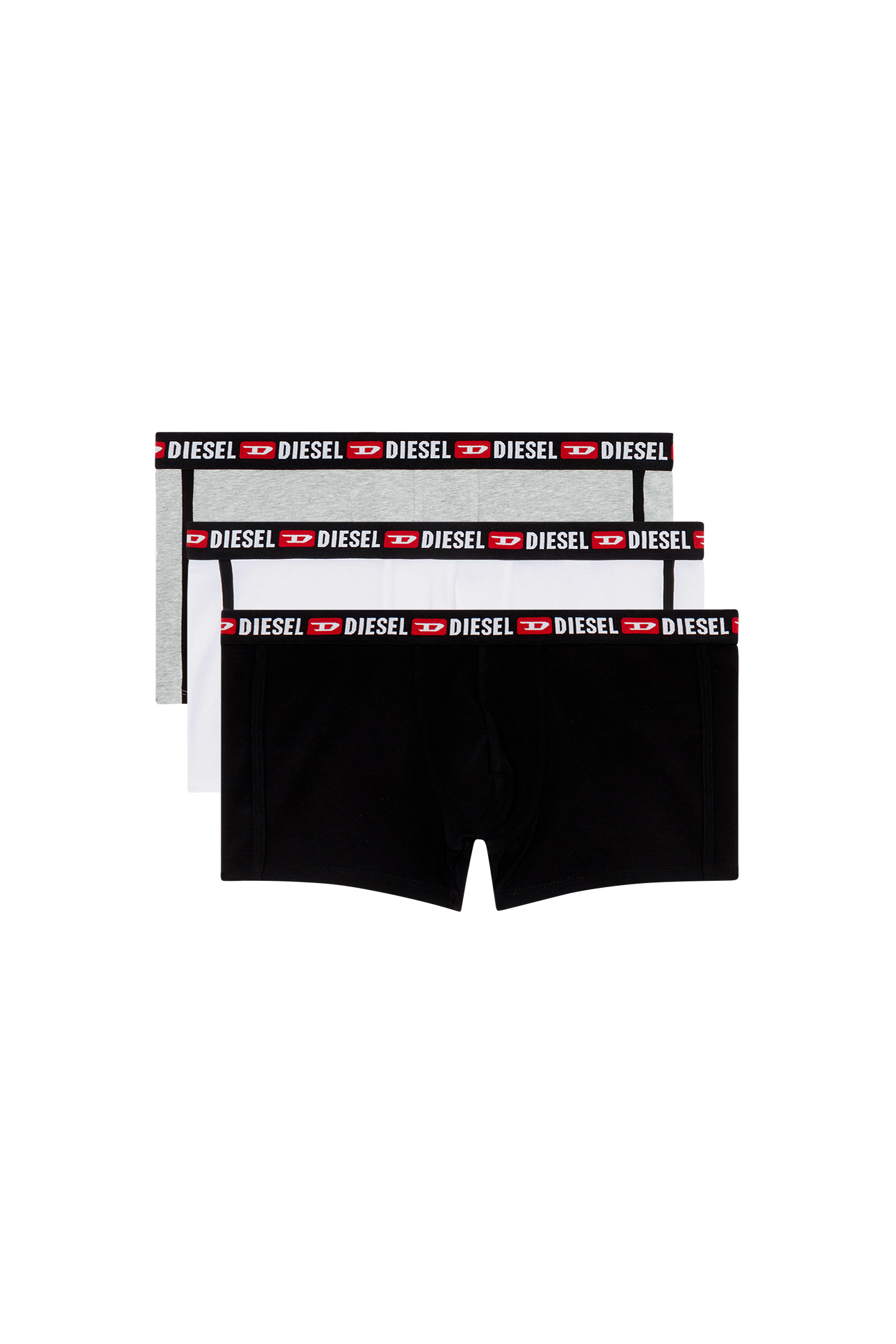 Diesel - UMBX-SHAWNTHREEPACK, Male's Three-pack boxer briefs with side band in Grey/Black - 1