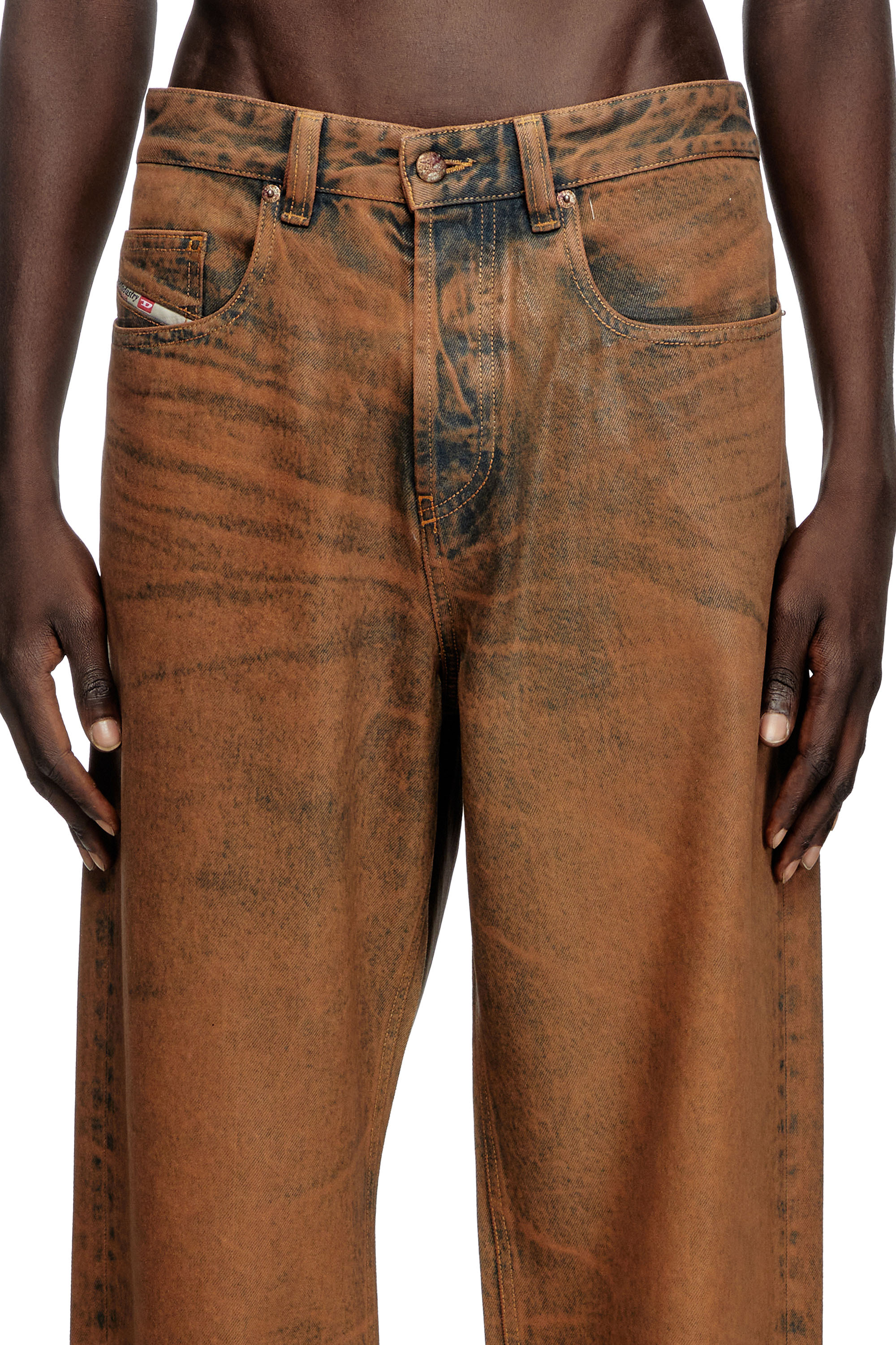 Diesel - Male's Relaxed Jeans 2001 D-Macro 09K82, Brown - 4