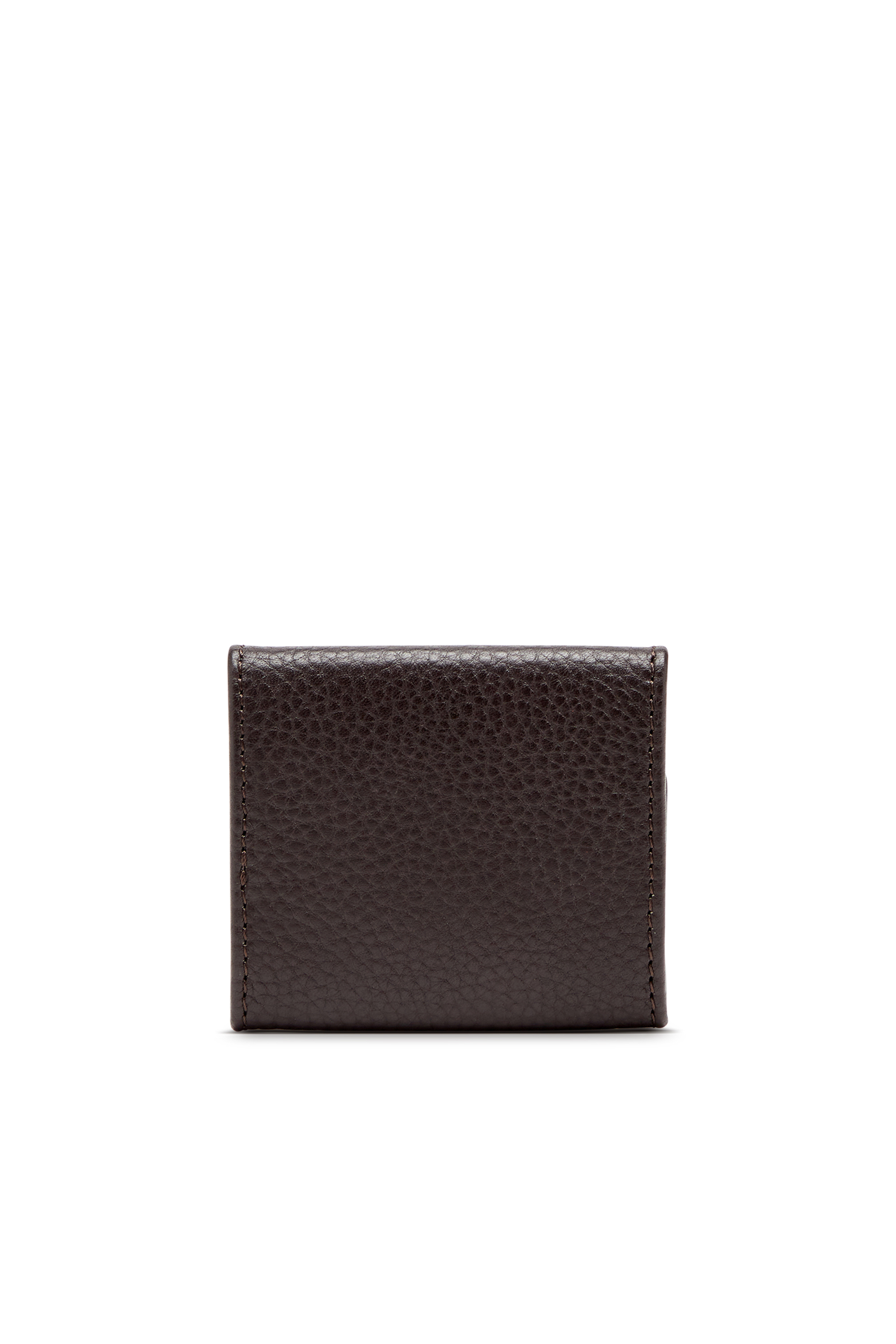 Diesel - HISSU EVO COIN CASE, Porte-monnaie en cuir grainé Homme in Marron - 2