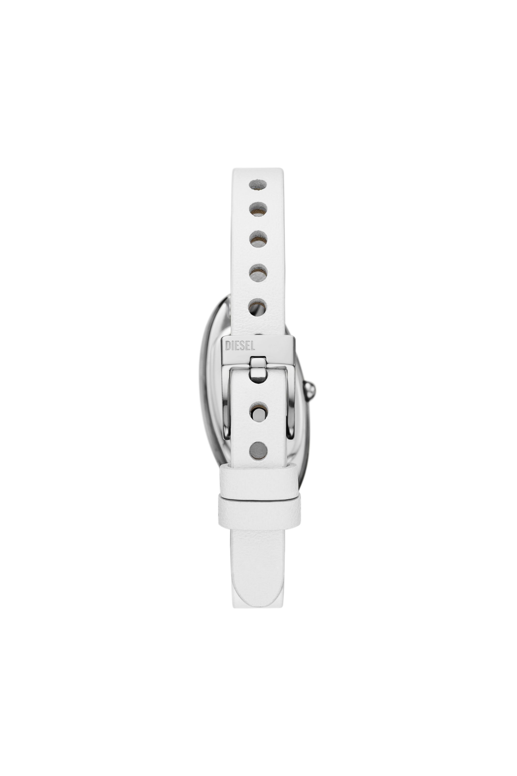 Diesel - DZ5613 WATCH, Female's D-Era Two-Hand White Leather Watch in White - 3