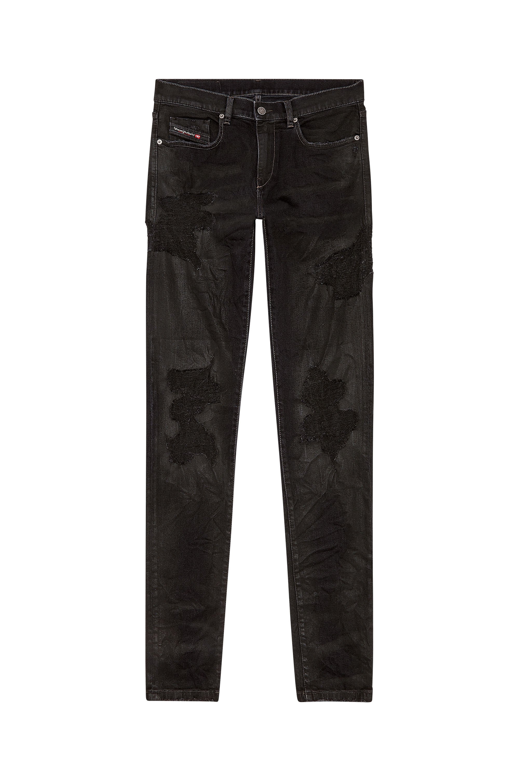 Diesel - Slim Jeans 2019 D-Strukt E0ZT9, Black/Dark Grey - Image 5