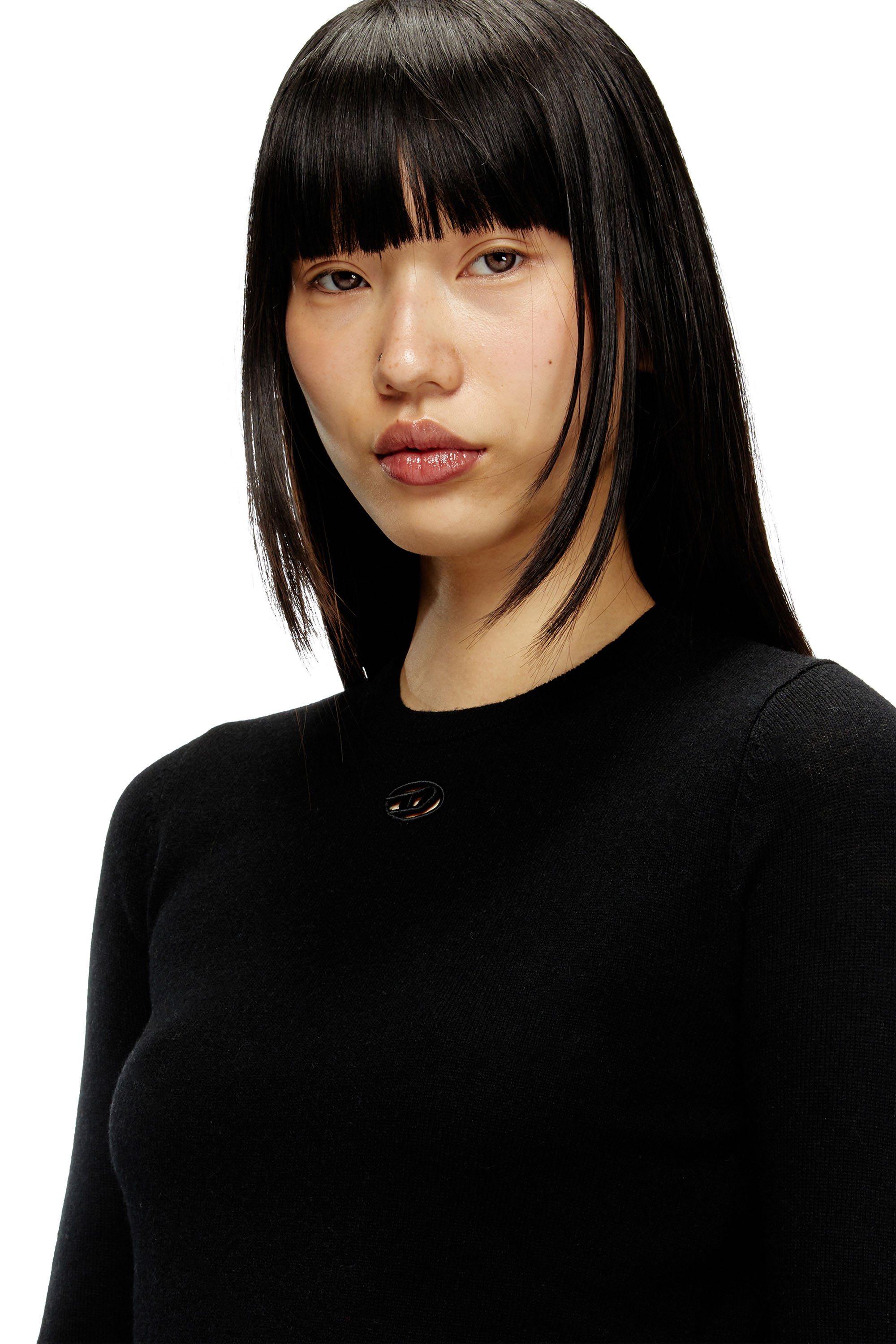Diesel - M-AREESAX, Top en laine et cachemire Femme in Noir - 4