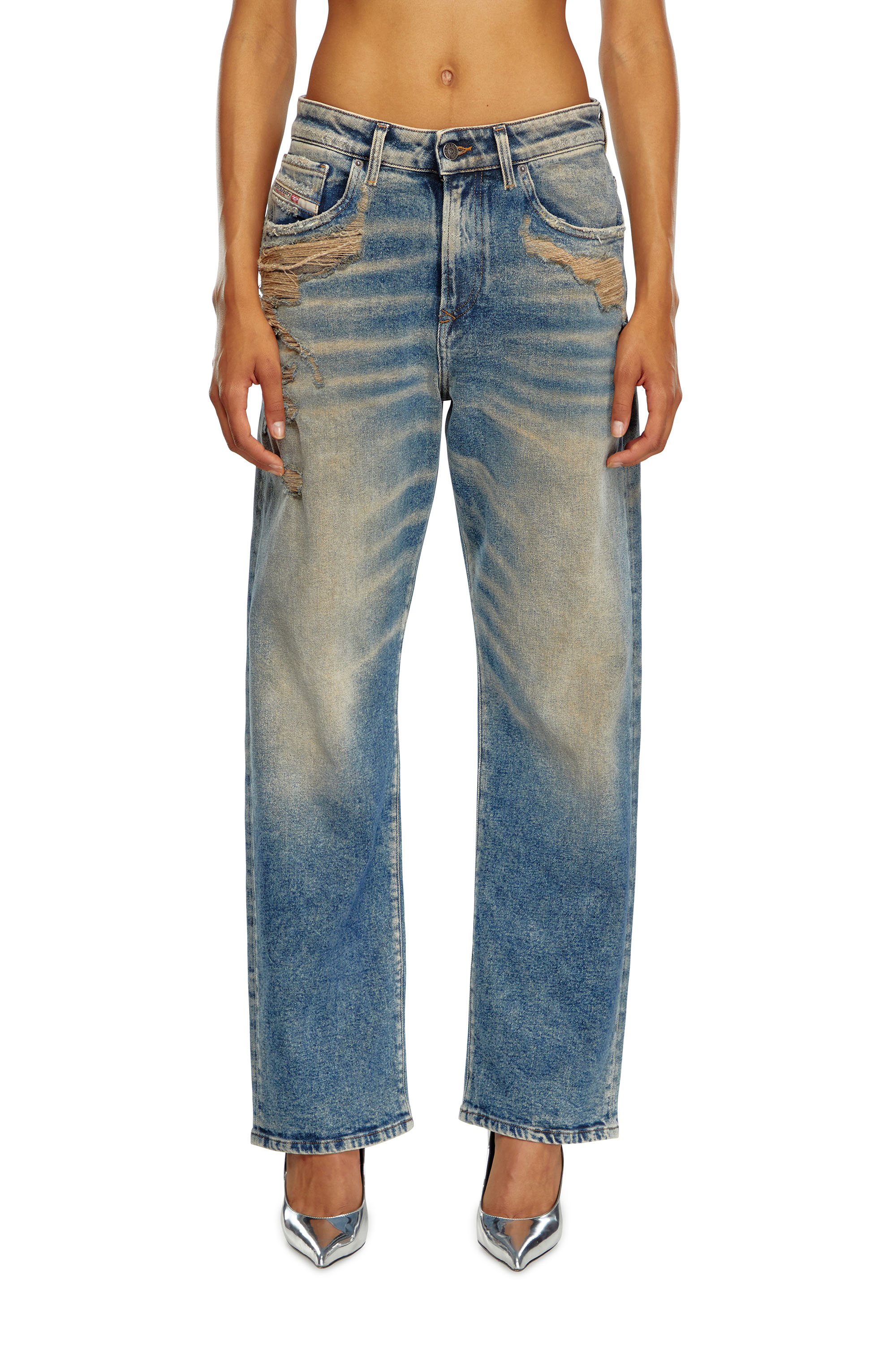 Diesel - Female Straight Jeans 1999 D-Reggy 09K32, Medium Blue - Image 1