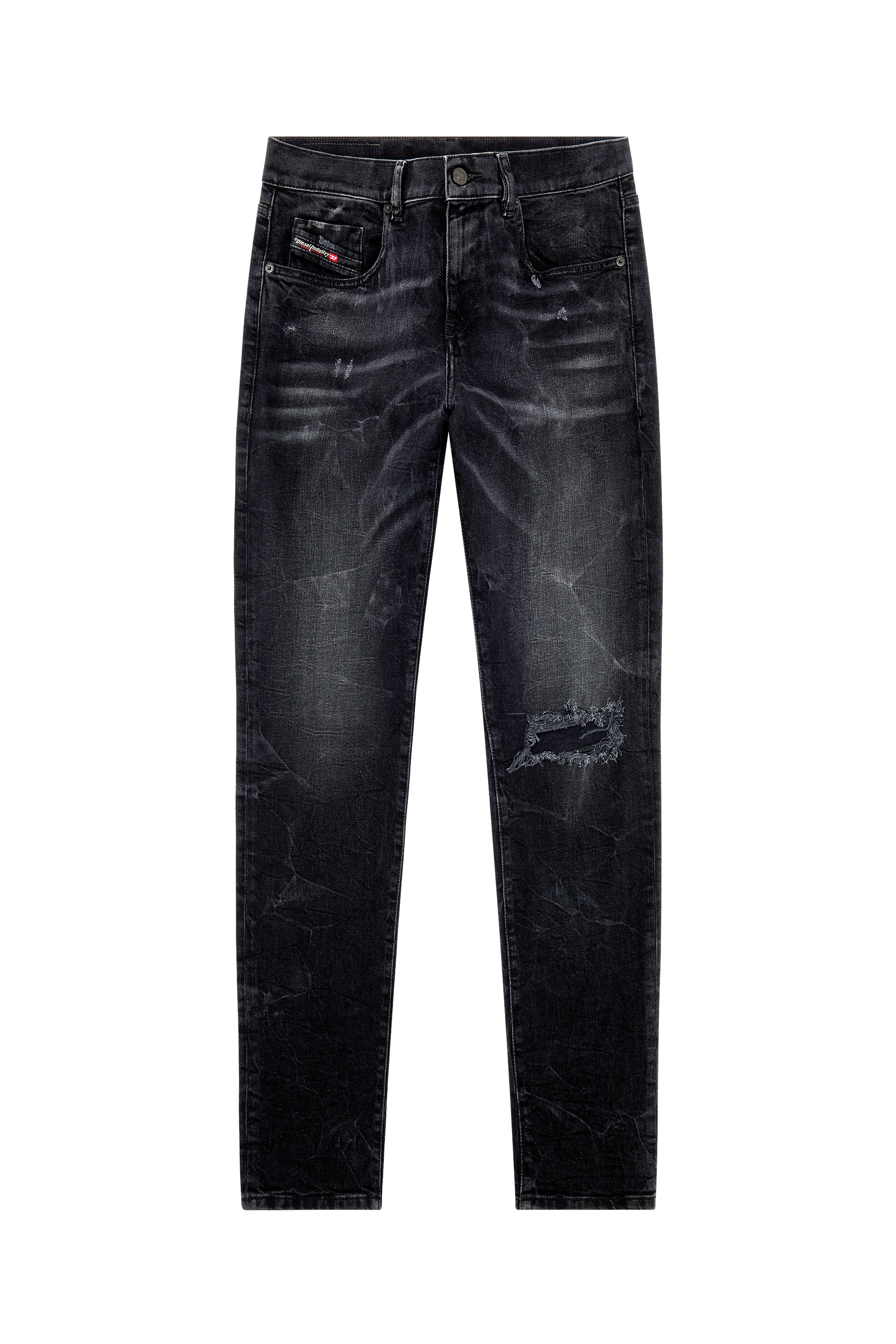 Diesel - Slim Jeans 2019 D-Strukt E69DV, Noir/Gris foncé - Image 3