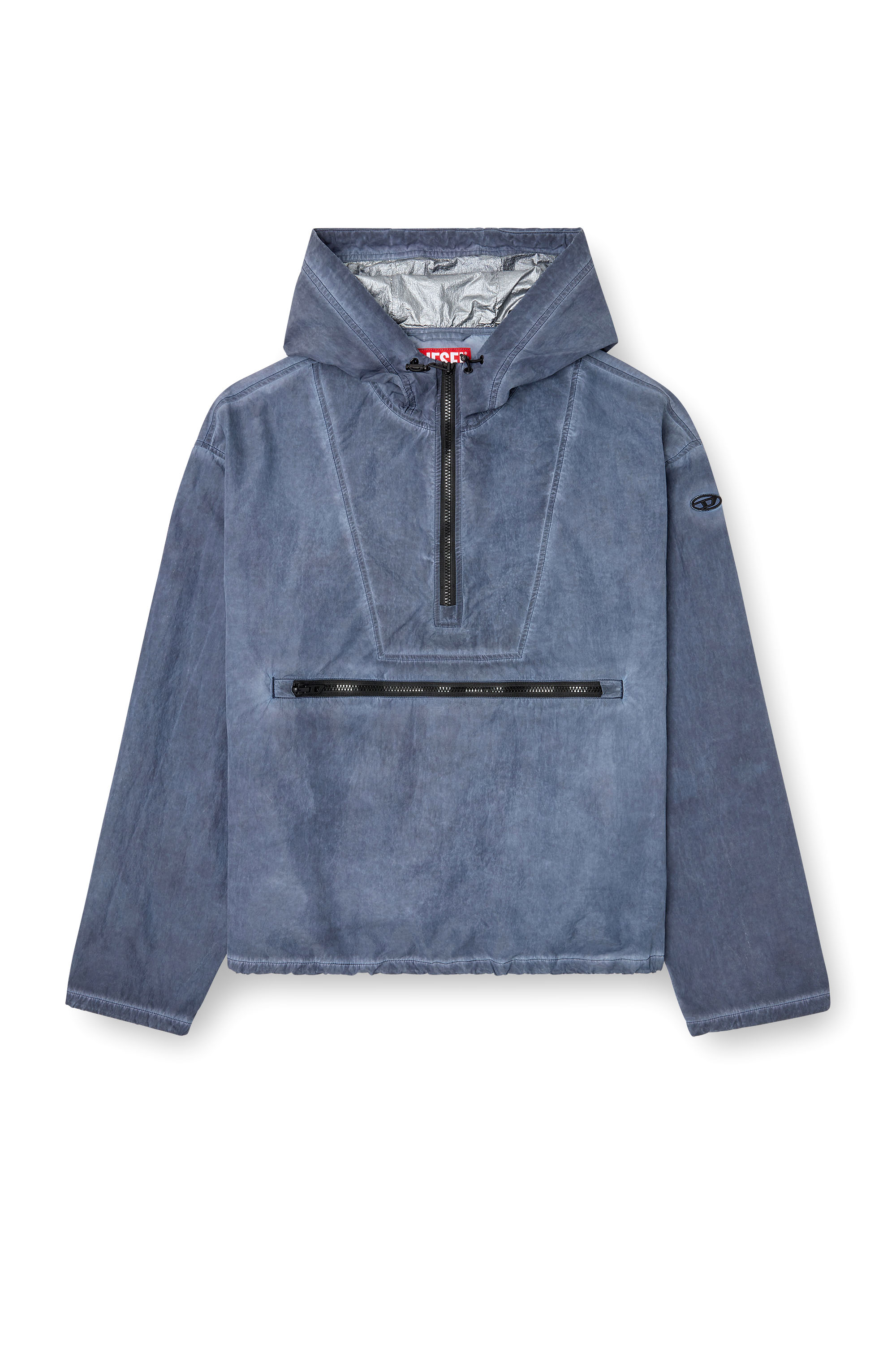 Diesel - J-NOODE-A, Veste anorak à capuche compressible Homme in Bleu - 5