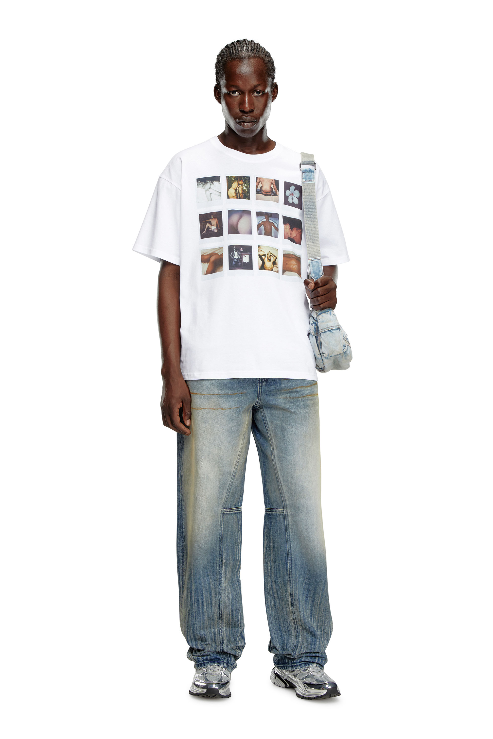 Diesel - PR-T-BOXT-SS, Mixte T-shirt avec empiècements polaroïd in Blanc - Image 4