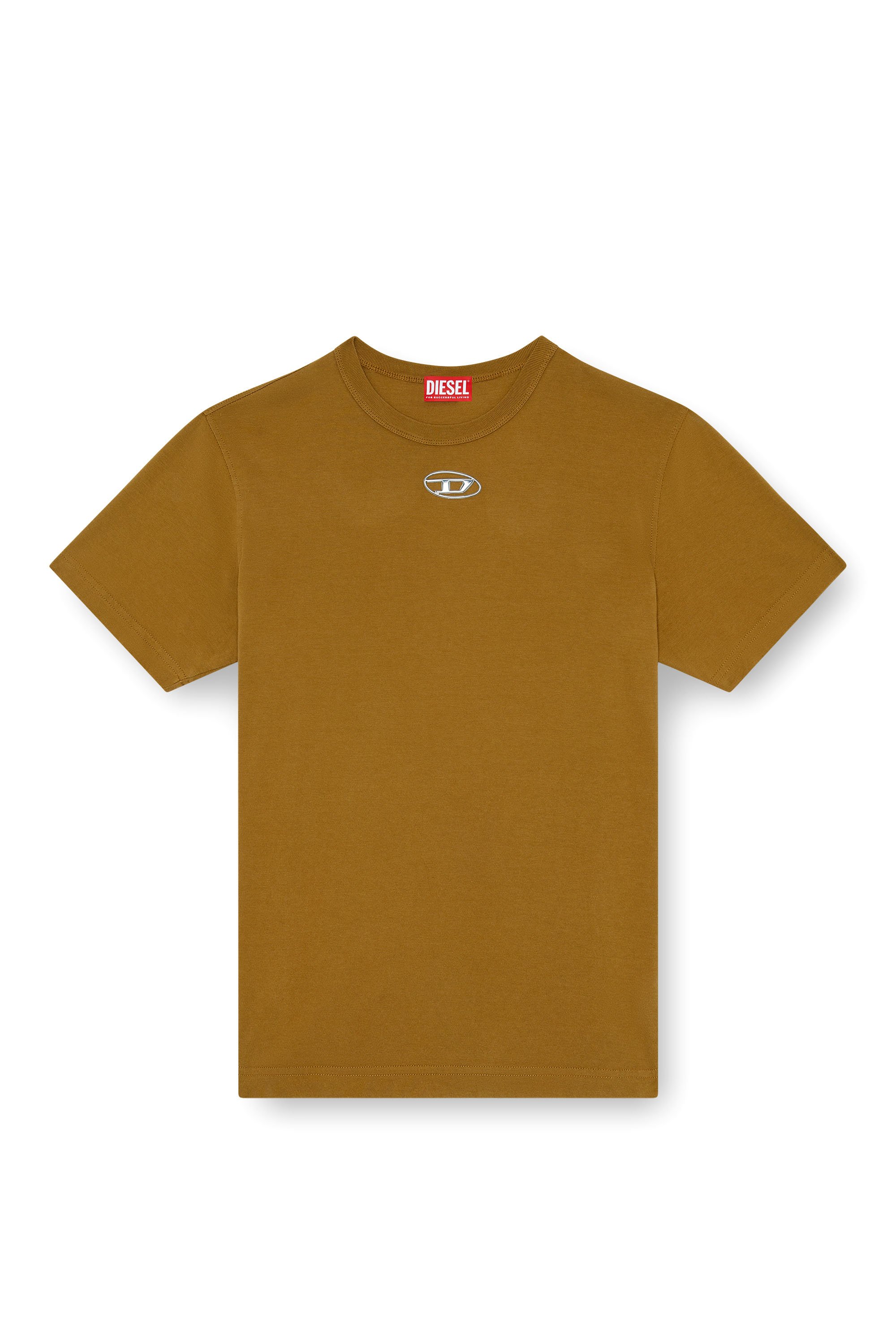 Diesel - T-JUST-OD, T-shirt avec logo moulé par injection Homme in Marron - 4