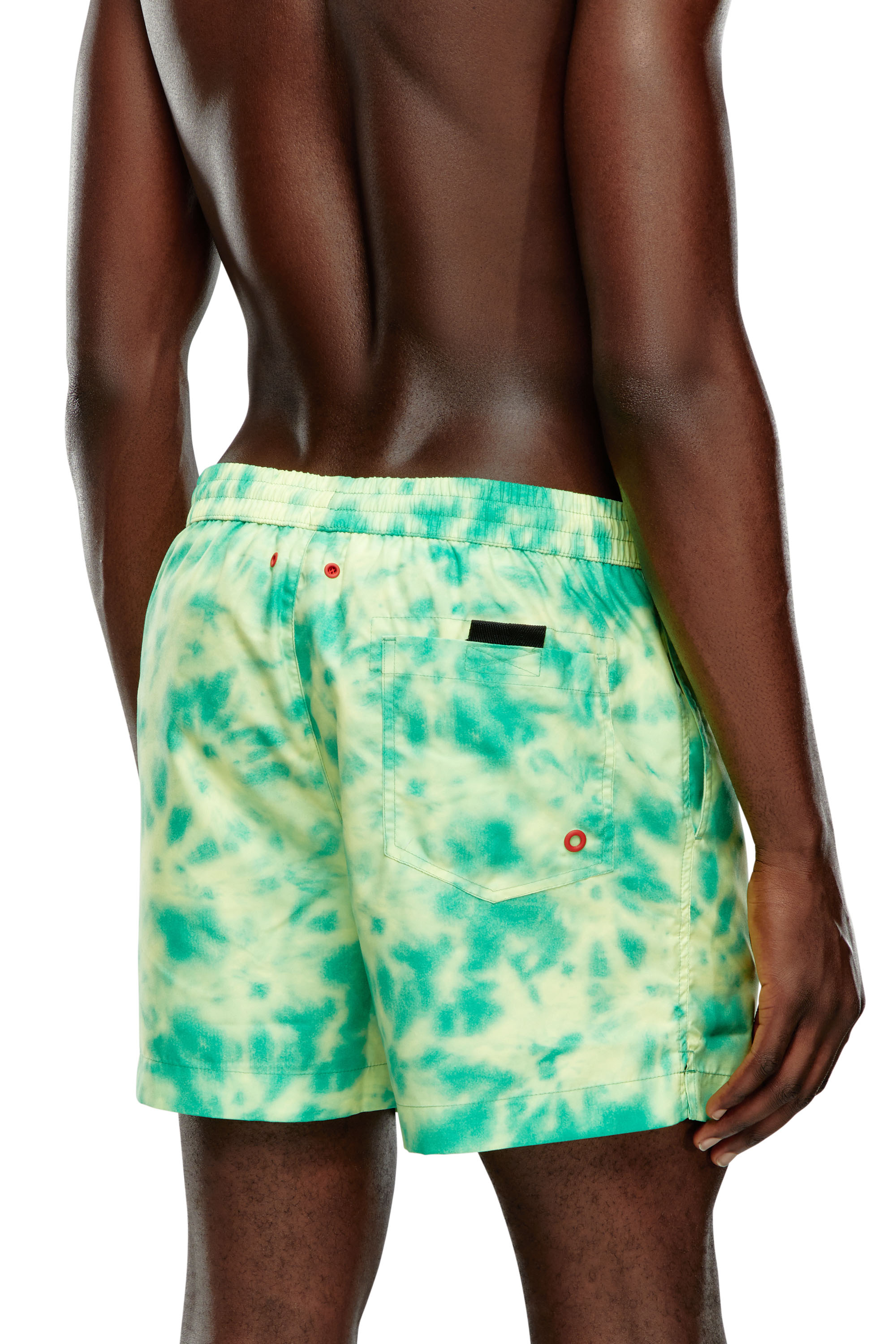 Diesel - BMBX-KEN-37, Male Mid-length swim shorts with tie-dye print in Multicolor - Image 3