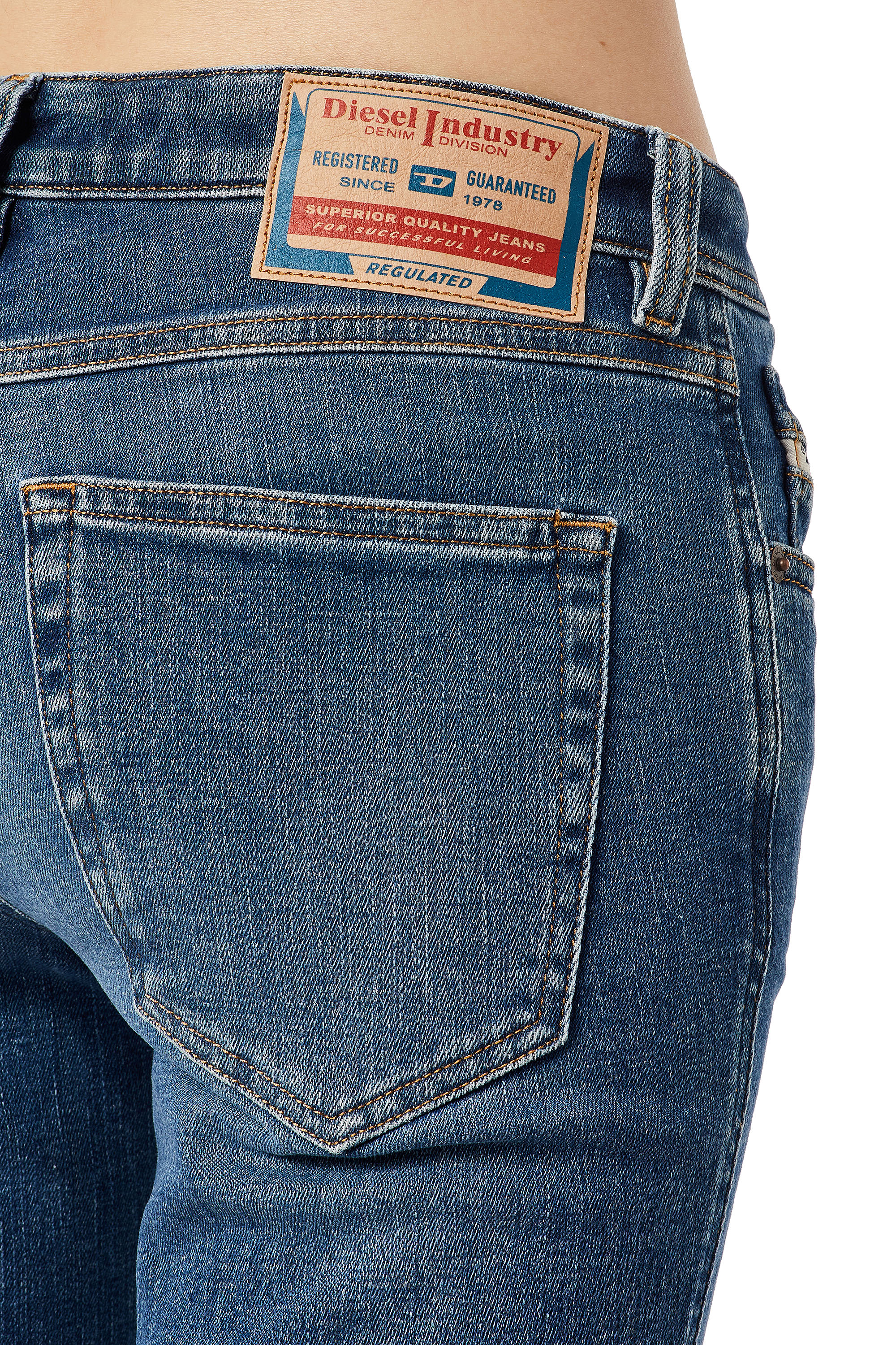 Diesel - Skinny Jeans 2015 Babhila 09C59, Bleu moyen - Image 4
