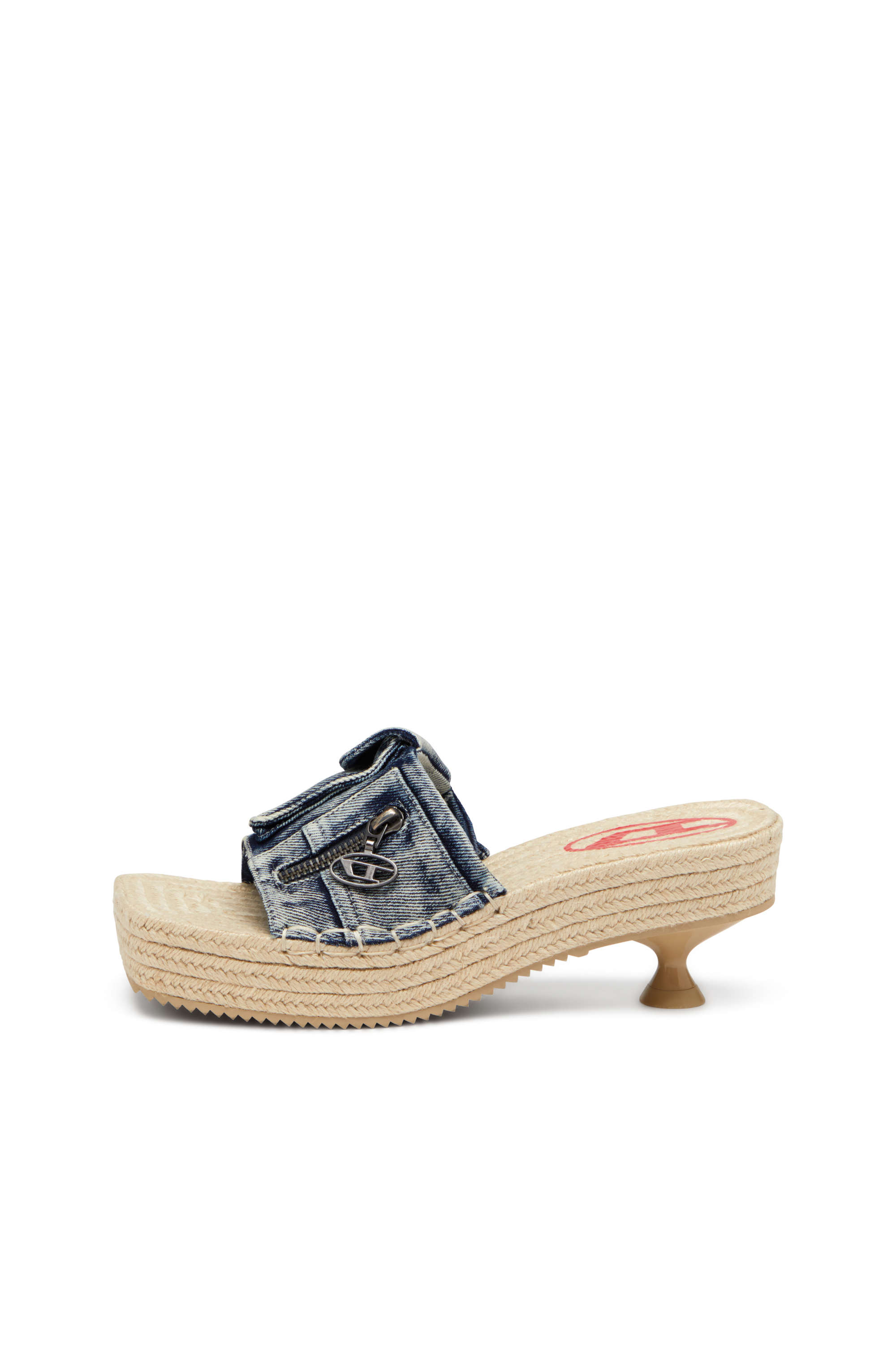 Diesel - D-IBIZA 40 PCK, Female's Heeled platform espadrilles in denim in Blue - 7