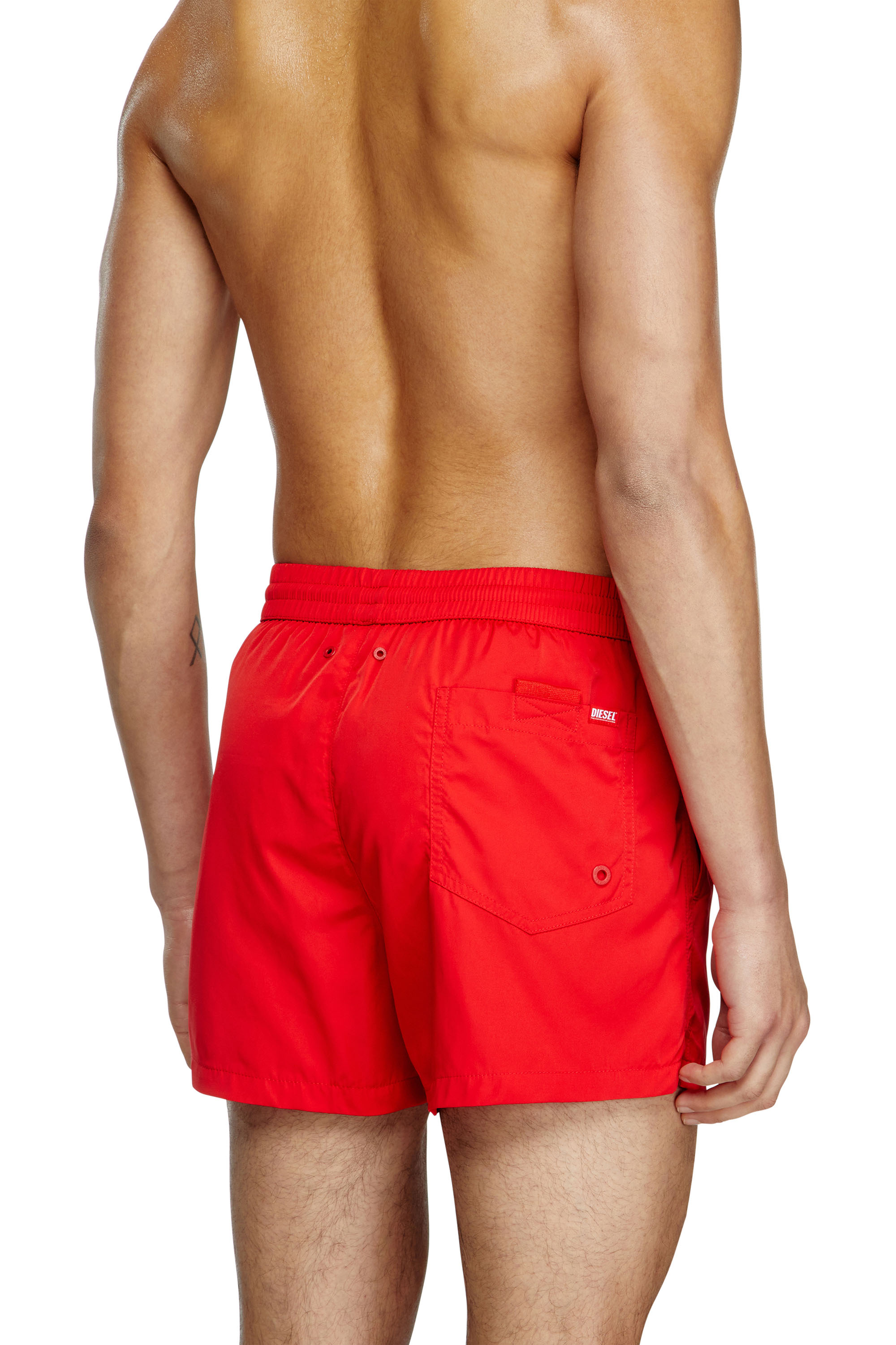 Diesel - MARIO-34-D-CORE, Male's Swim shorts with logo print in Red/White - 3