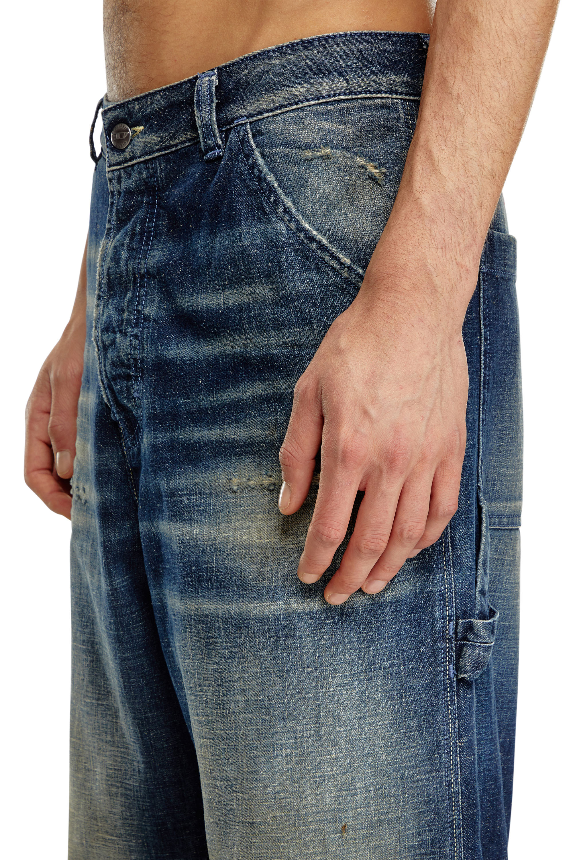 Diesel - Relaxed Jeans D-Livery 09J91 Homme, Bleu Foncé - Image 5