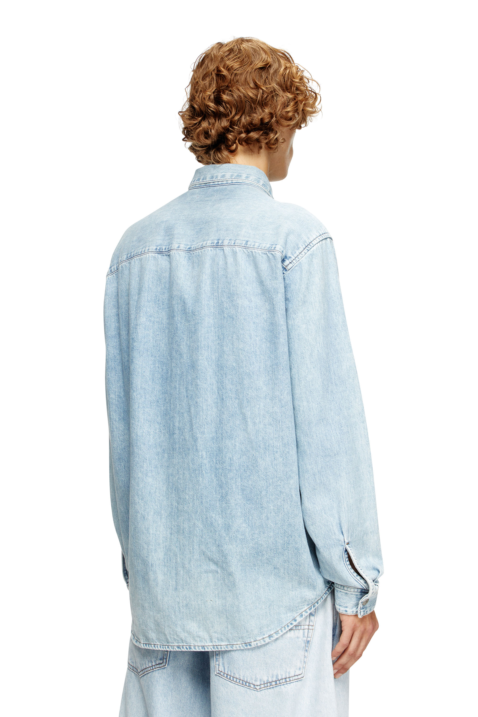 Diesel - D-SIMPLY, Male's Shirt in denim in Light Blue - 2