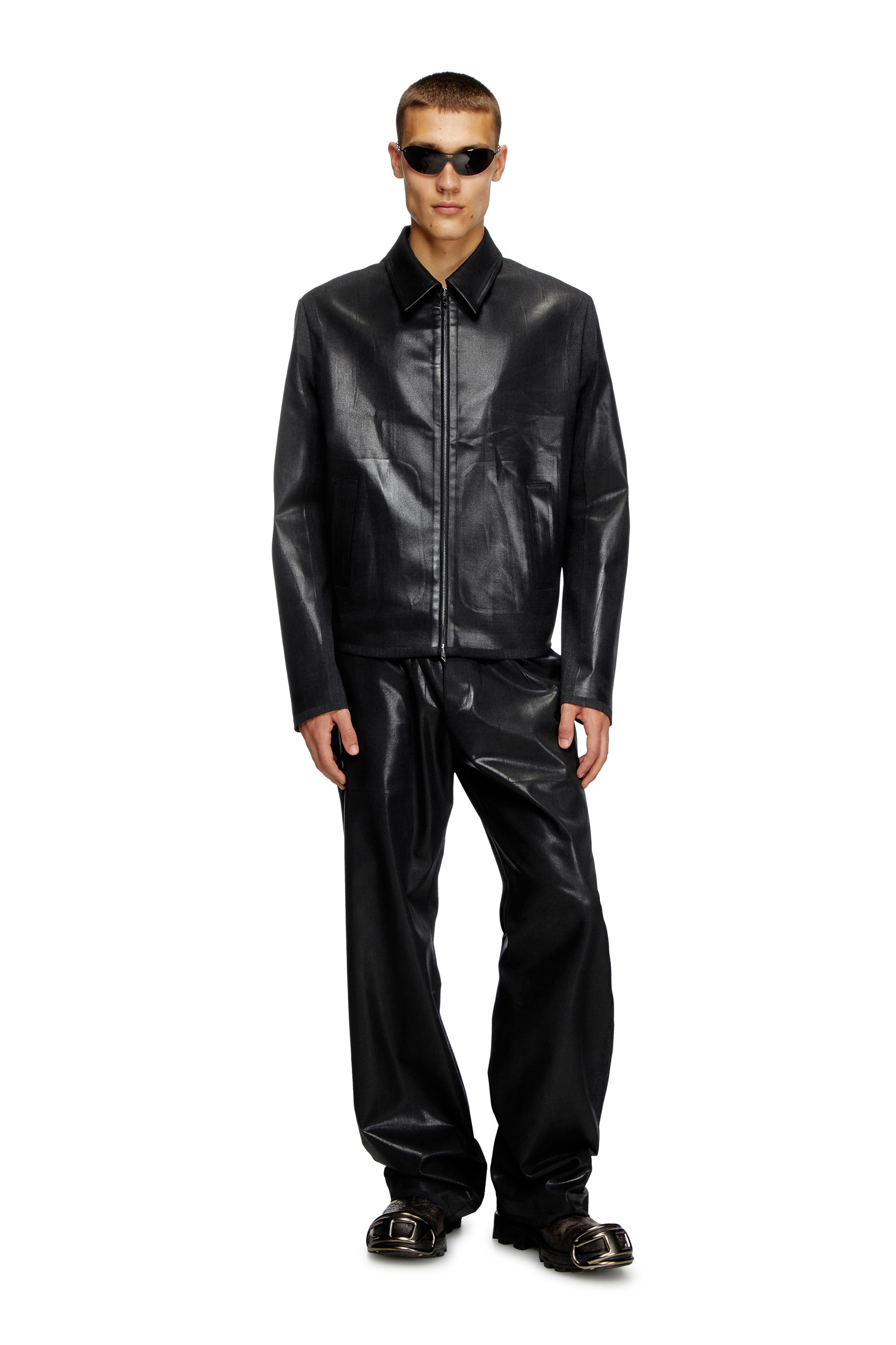 Diesel - P-CLAYS, Male's Wool-blend pants in Black - 2