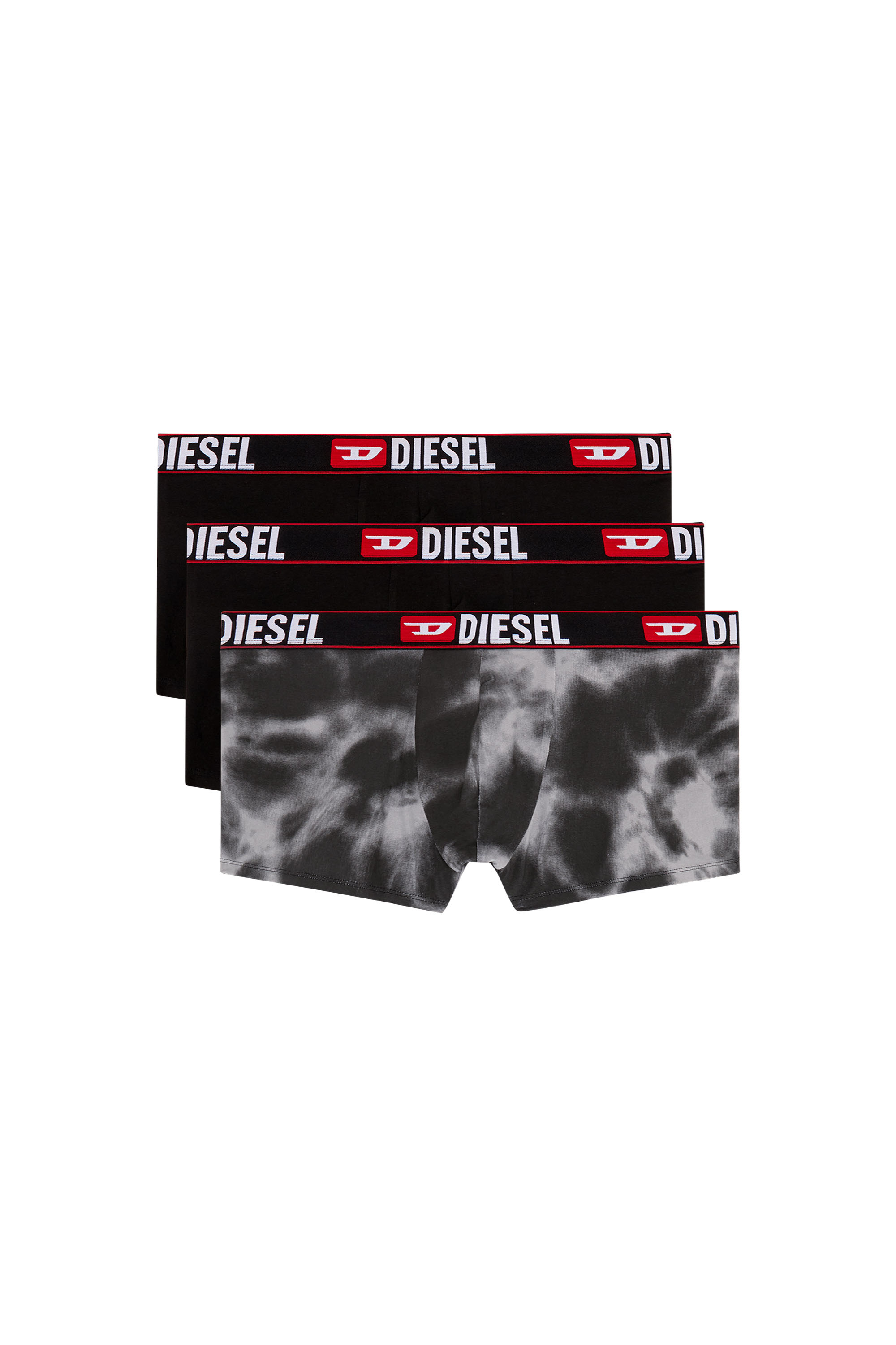 Diesel - UMBX-DAMIENTHREEPACK, Male's 3-pack of boxer briefs with cloudy motif in Black/Grey - 1