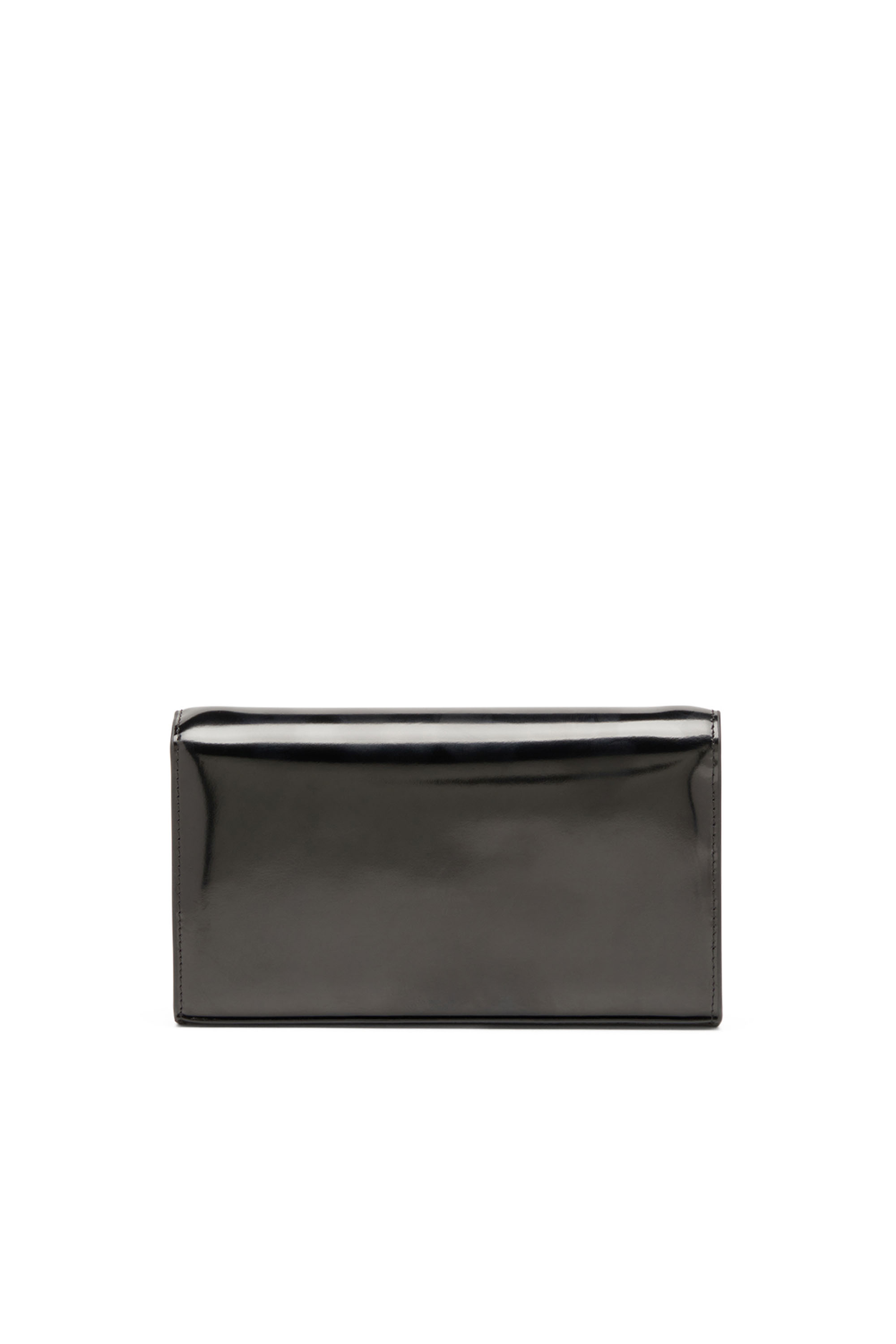 Diesel - 1DR WALLET STRAP, Female's Wallet bag in mirrored leather in Black - 2