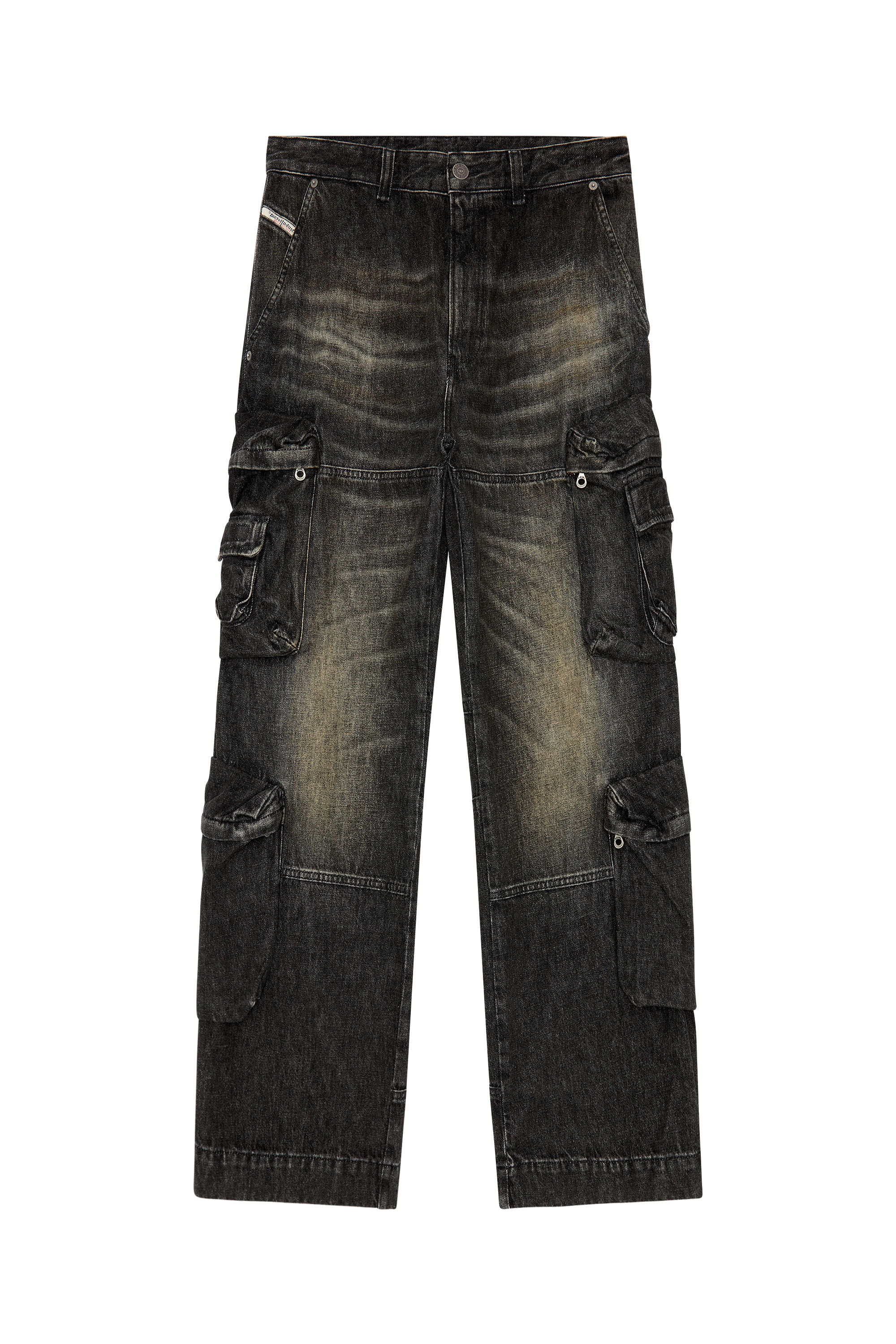 Diesel - Male Straight Jeans D-Fish 0GHAA, Black/Dark Grey - Image 3
