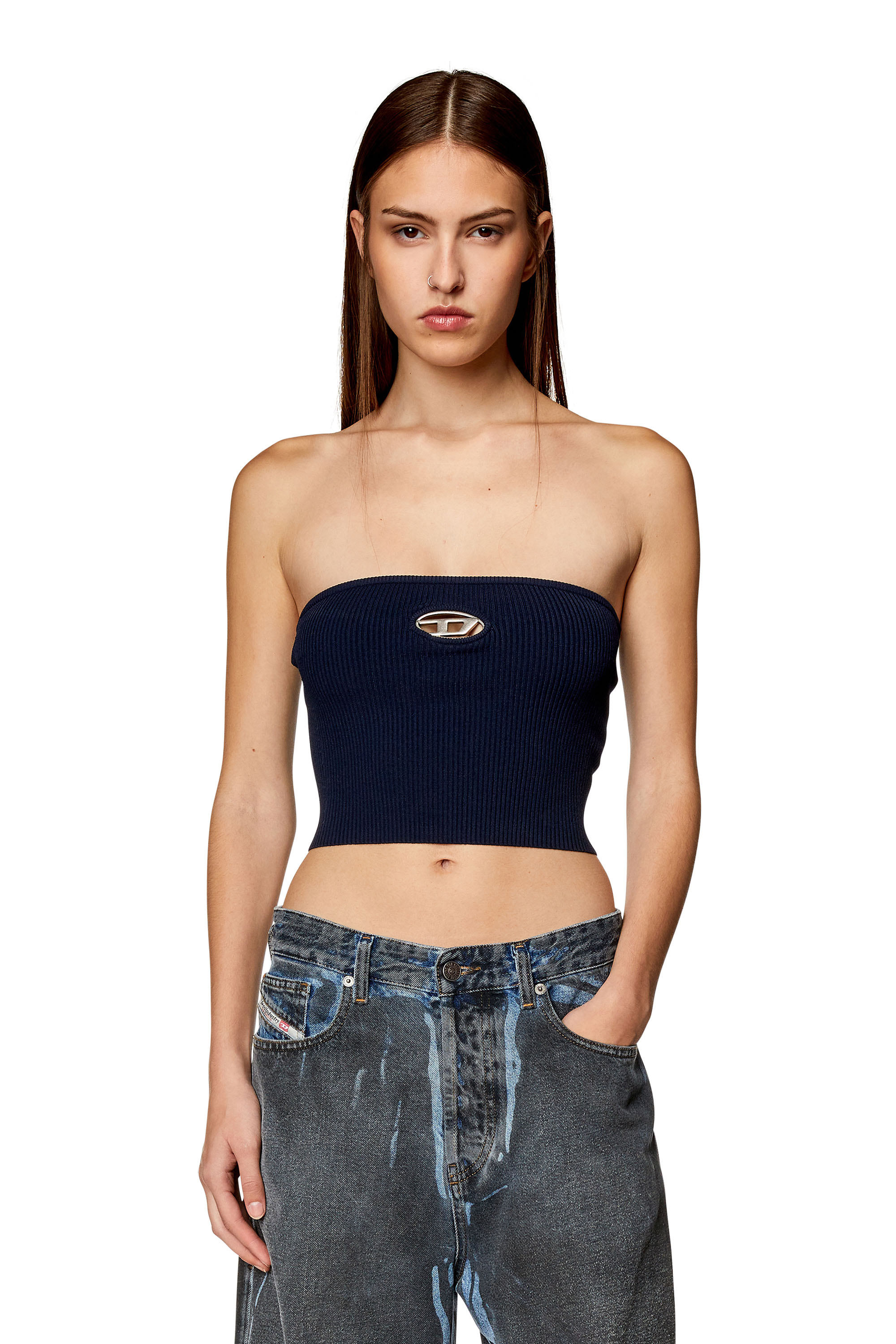 Satin cami crop top Color steel blue - RESERVED - YJ271-95X