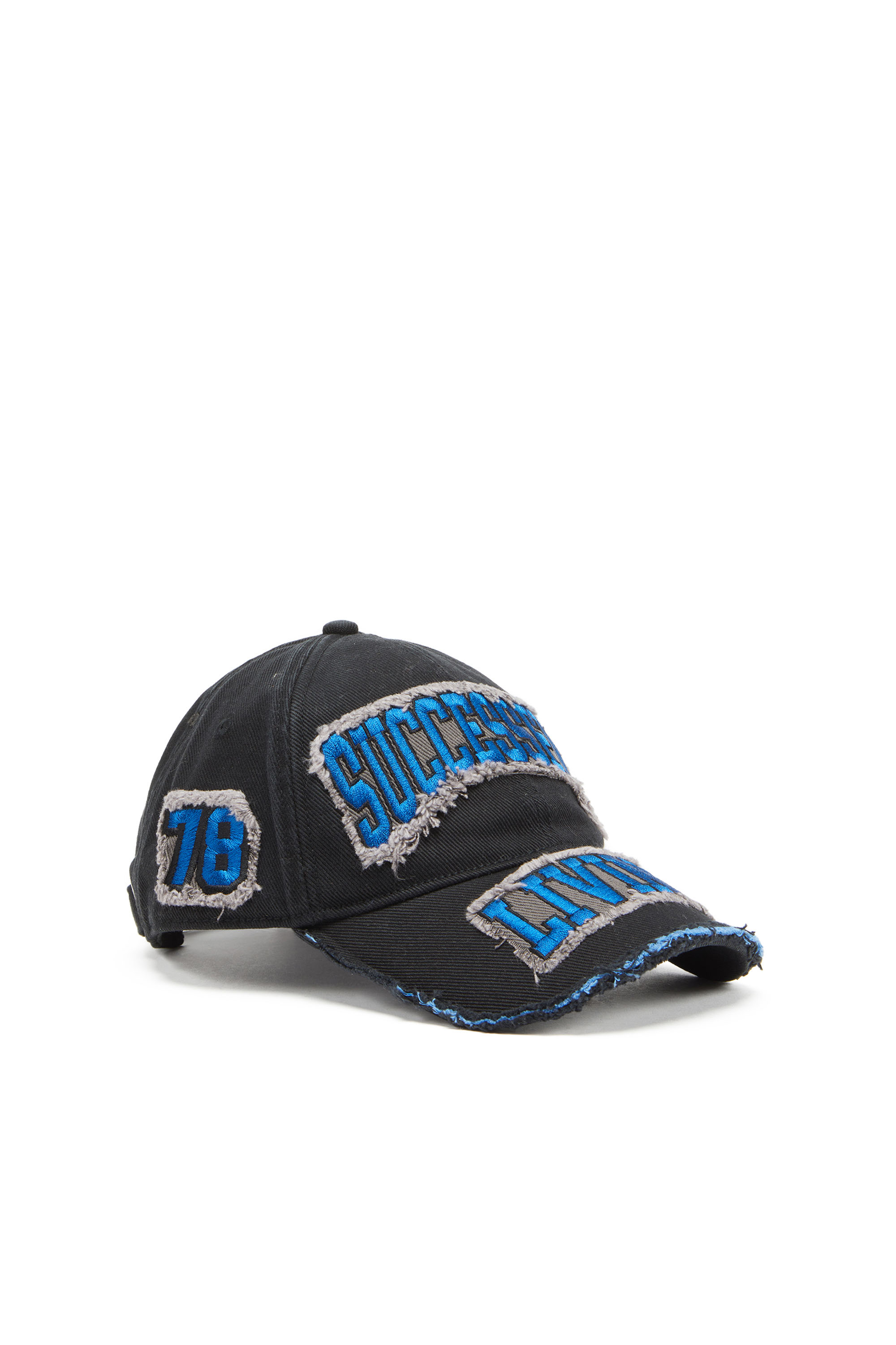 Diesel - C-GUS, Male Baseball cap with embroidered patches in Black - Image 2