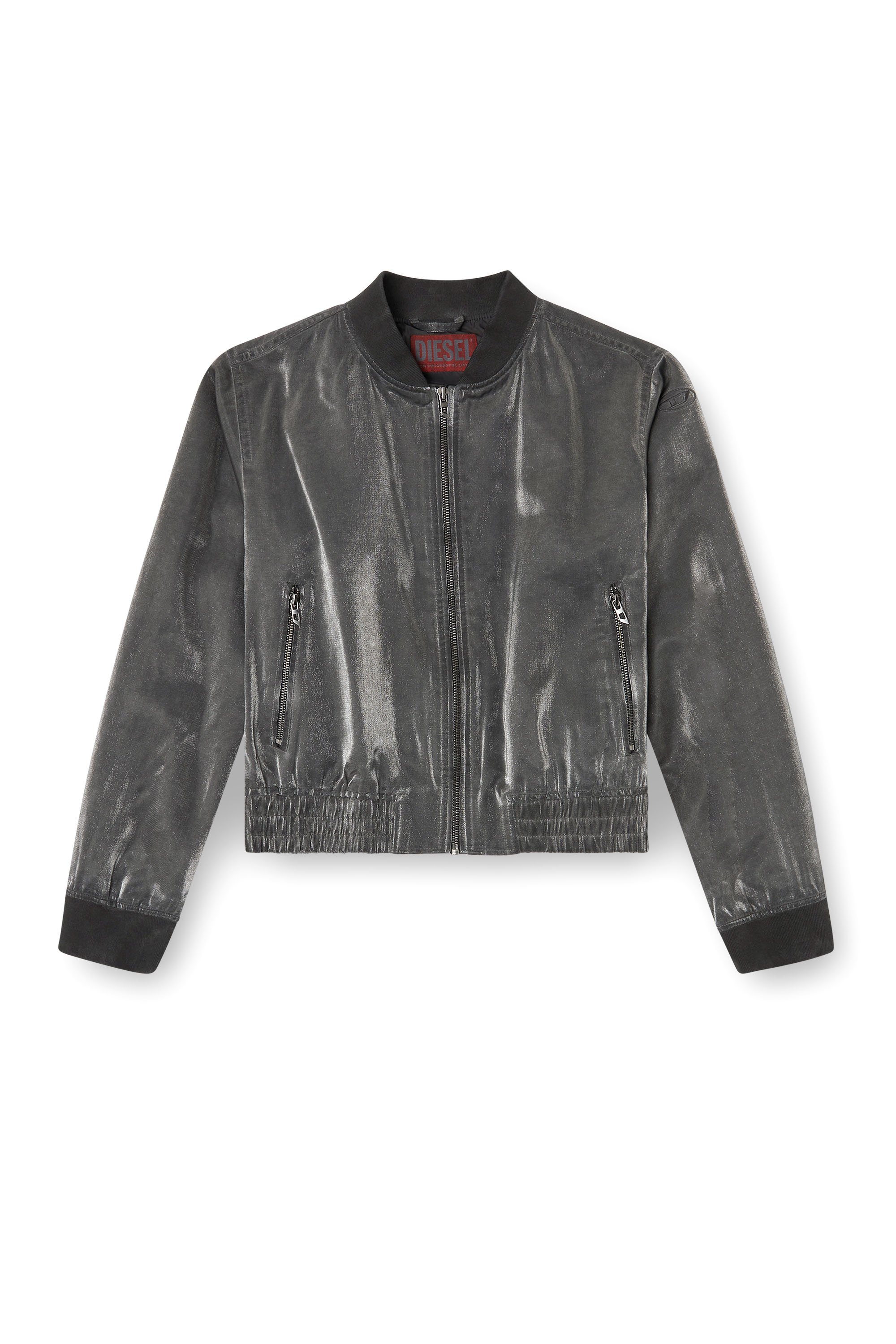 Diesel - G-HOST, Female's Satin bomber jacket in Dark Grey - 5