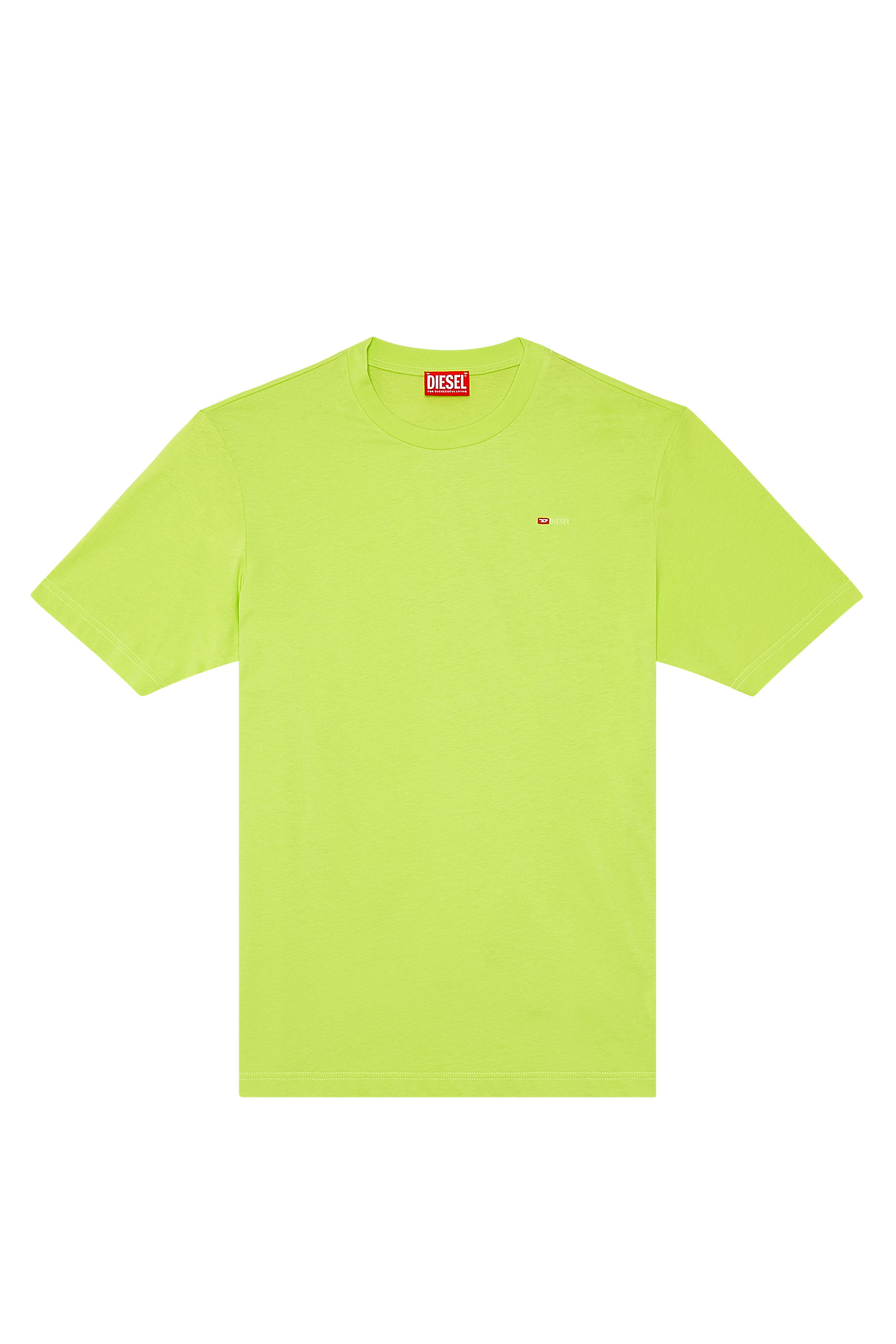 Diesel - T-JUST-MICRODIV, Homme T-shirt avec logo micro-brodé in Vert - Image 4