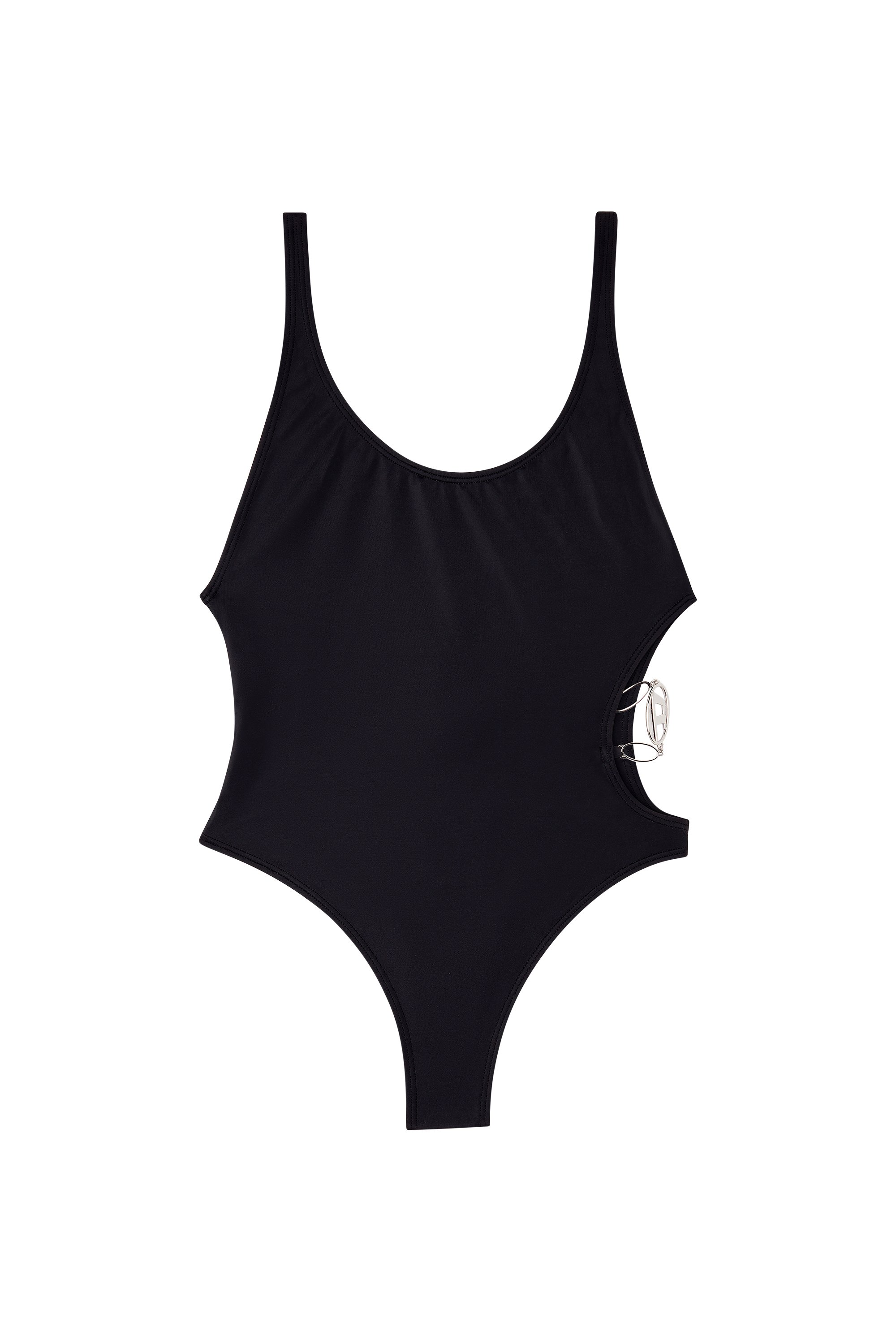 Diesel - BFSW-PAMELA-O, Female Swimsuit with Oval D plaque in Black - Image 4