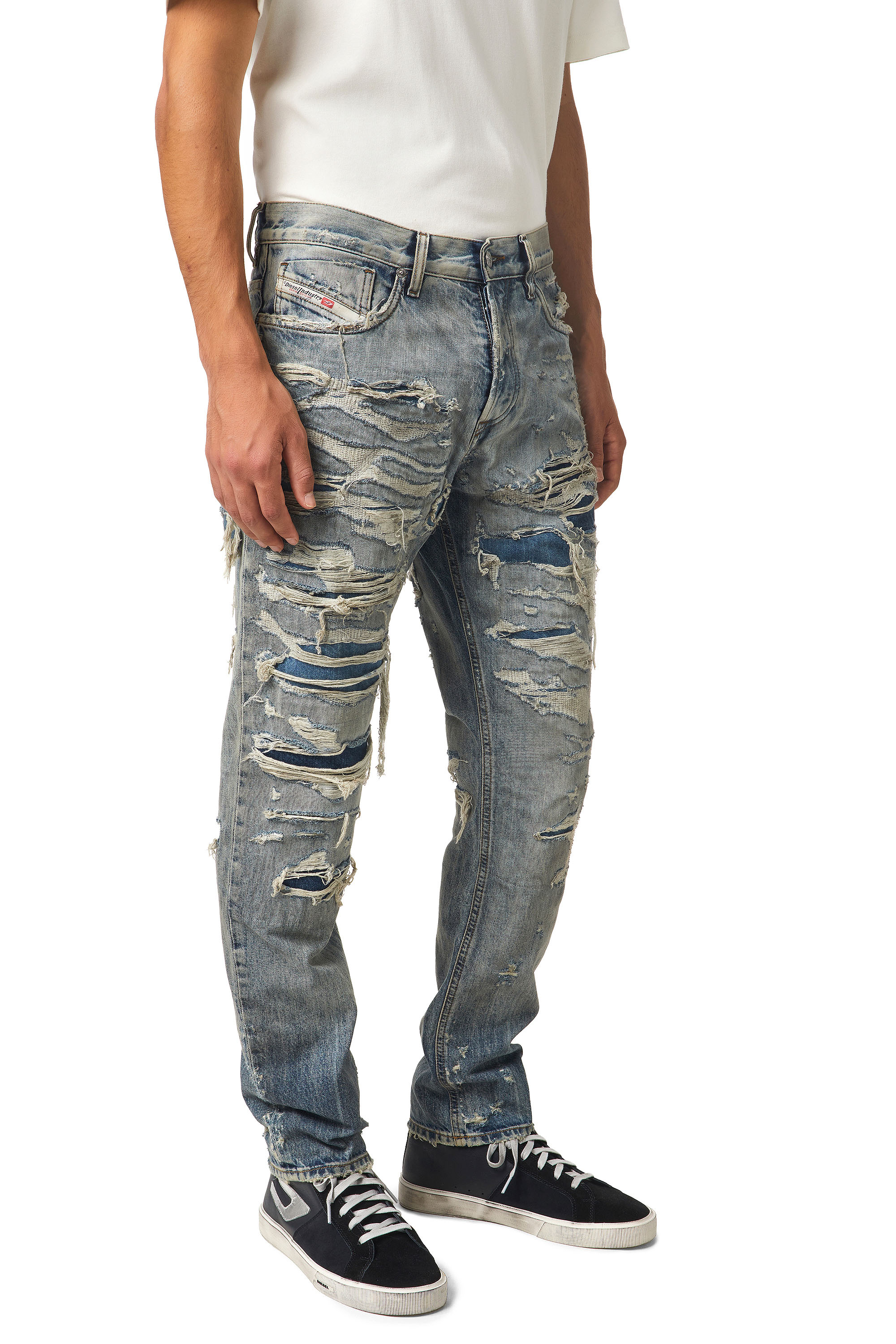 Diesel - 2005 D-FINING 09B57 Tapered Jeans, Bleu Clair - Image 4