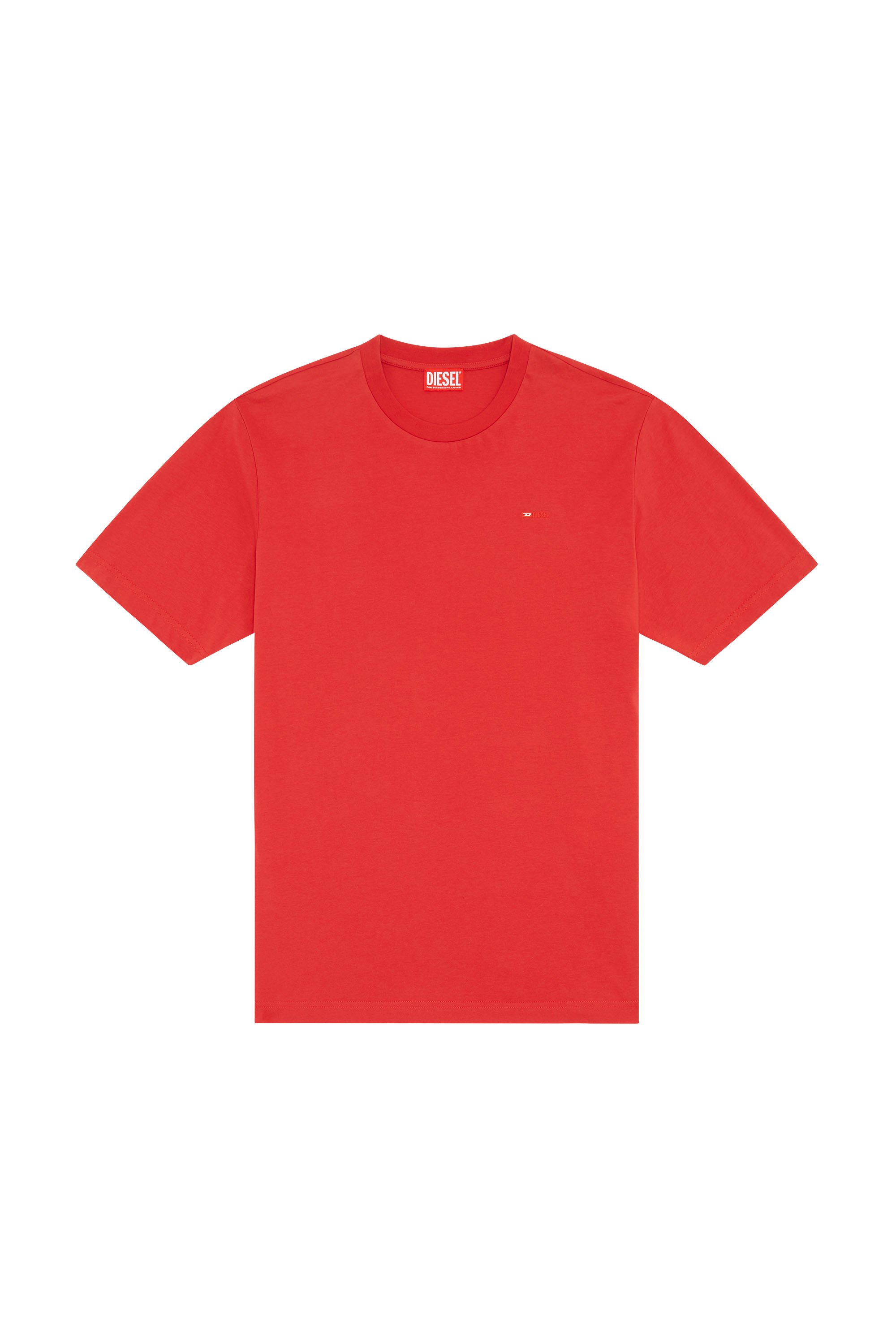 Diesel - T-JUST-MICRODIV, Homme T-shirt avec logo micro-brodé in Rouge - Image 6