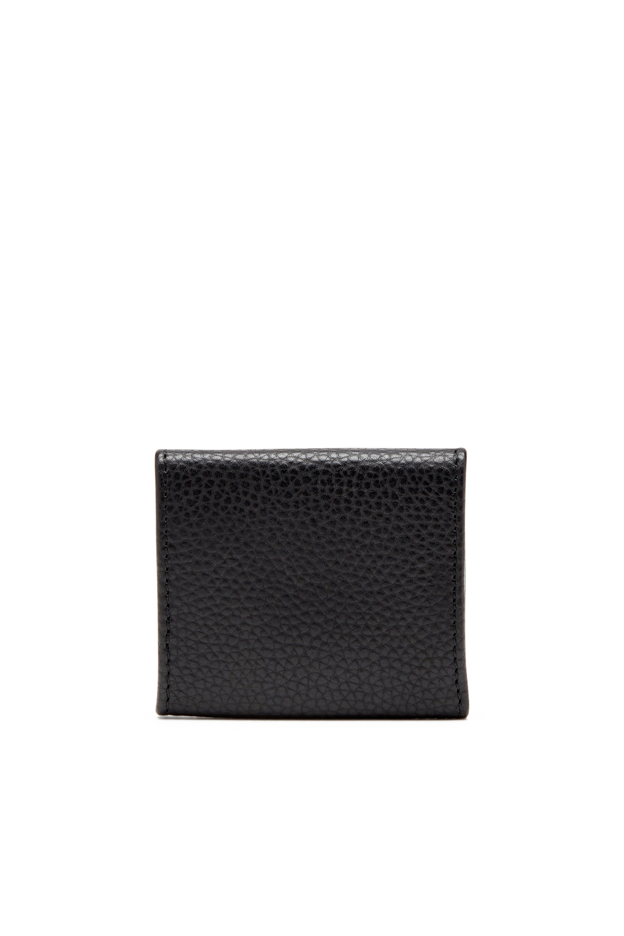 Diesel - HISSU EVO COIN CASE, Porte-monnaie en cuir grainé Homme in Noir - 2