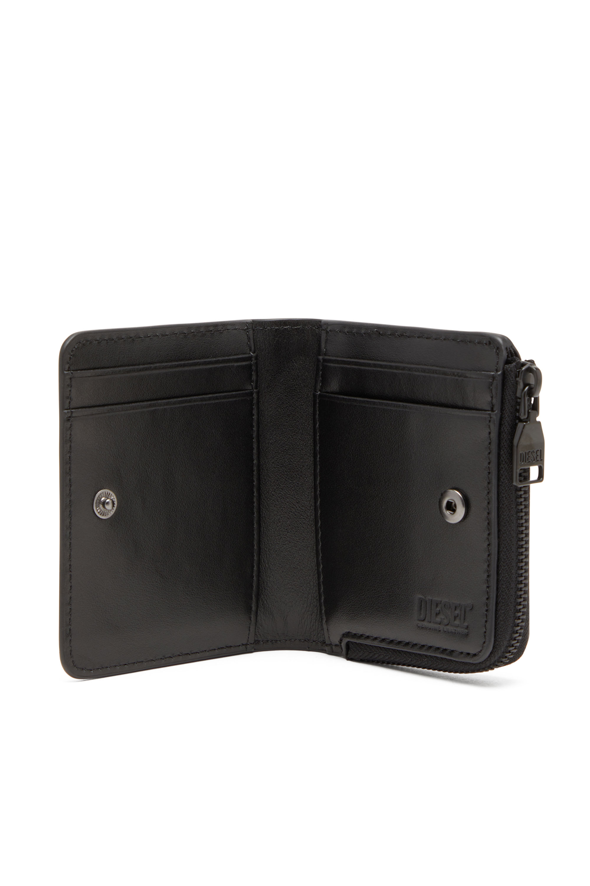 Diesel - HOLI-D CARD HOLDER ZIP L, Porte-cartes en cuir lisse Mixte in Noir - 3