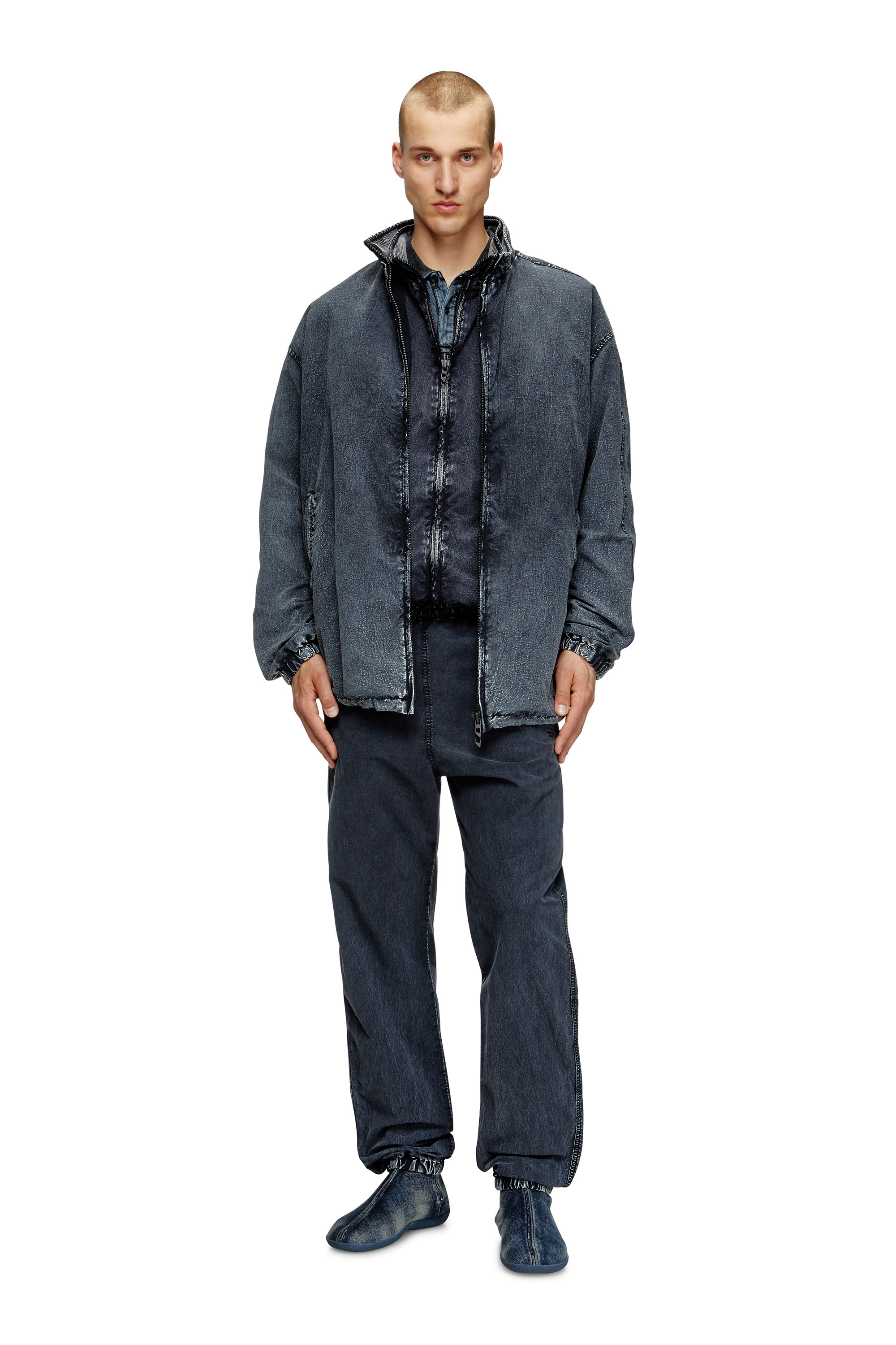 Diesel - P-WILSON, Male's Pants in recycled nylon taslan in Dark Blue - 2