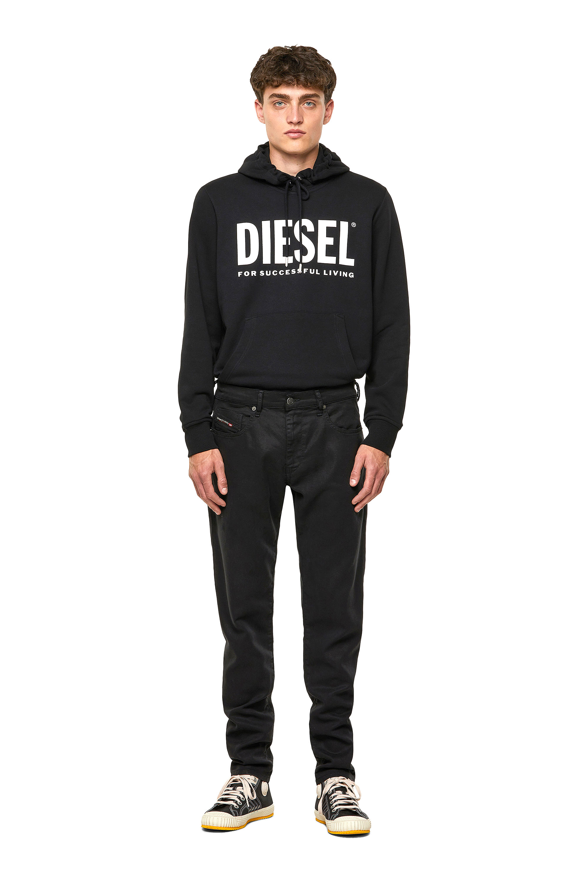 Diesel - D-Strukt JoggJeans® 069NC Slim, Black/Dark Grey - Image 1