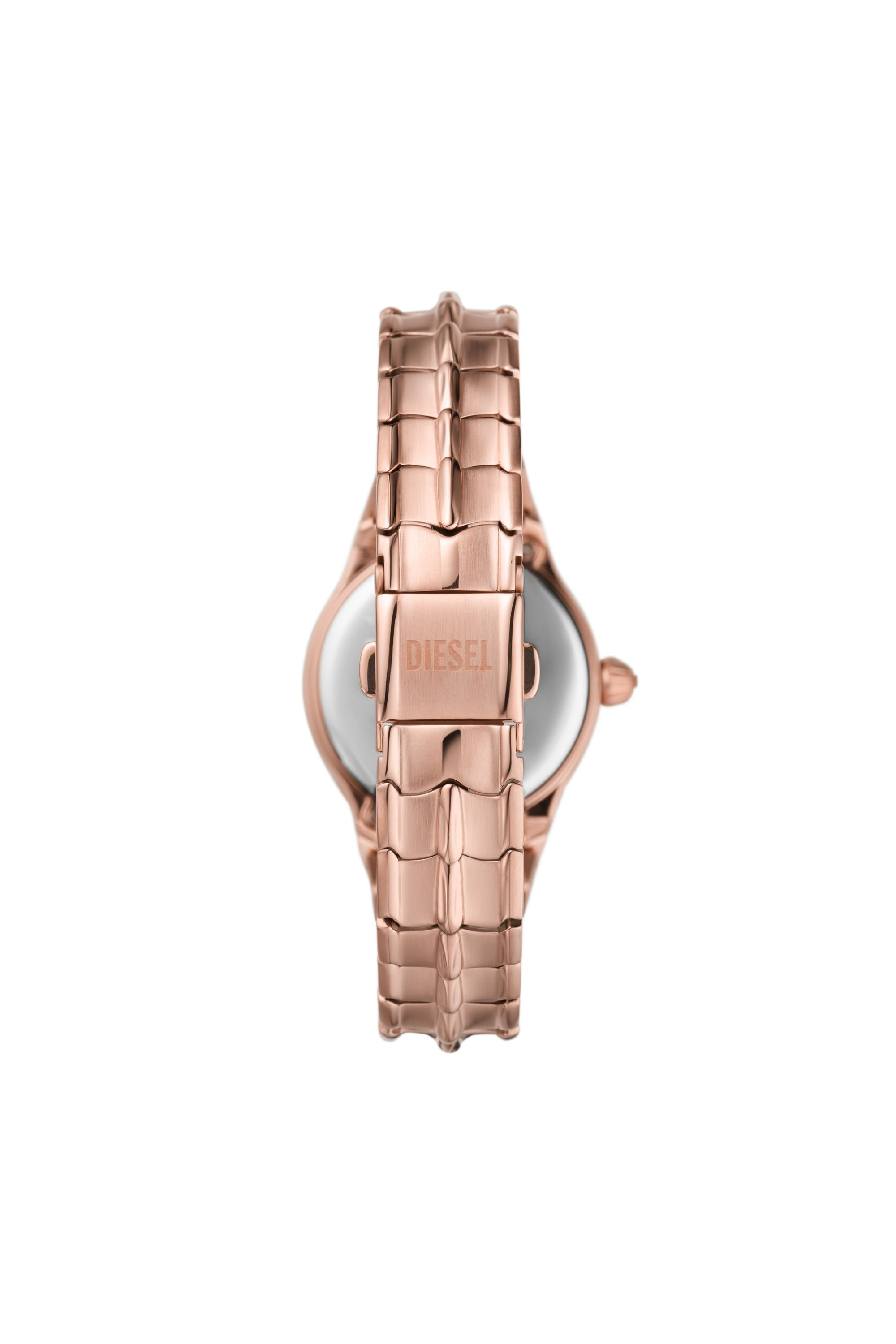 Diesel - DZ5604, Female Vert three-hand rose gold-tone stainless steel watch in Pink - Image 2