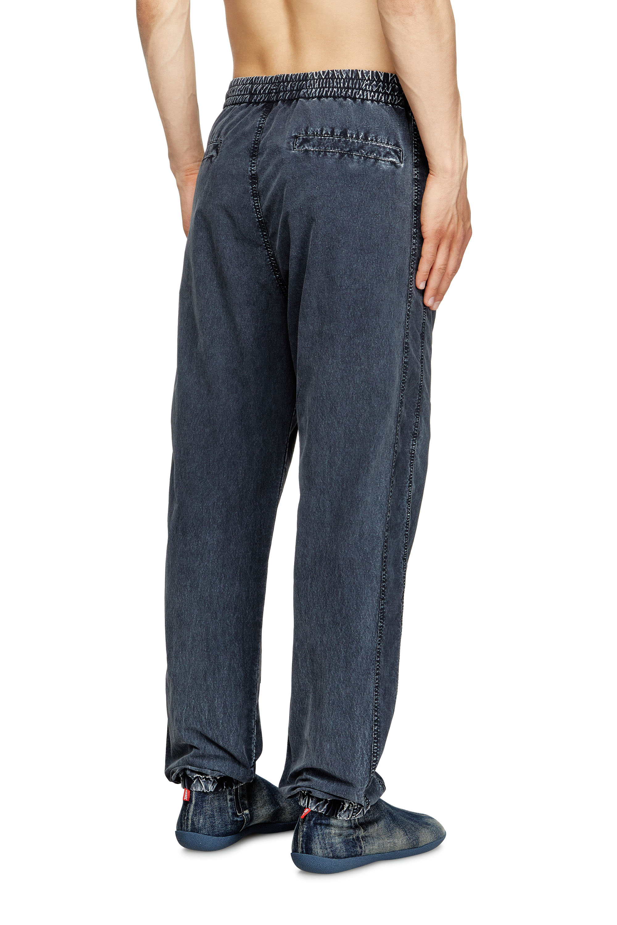 Diesel - P-WILSON, Male's Pants in recycled nylon taslan in Dark Blue - 3