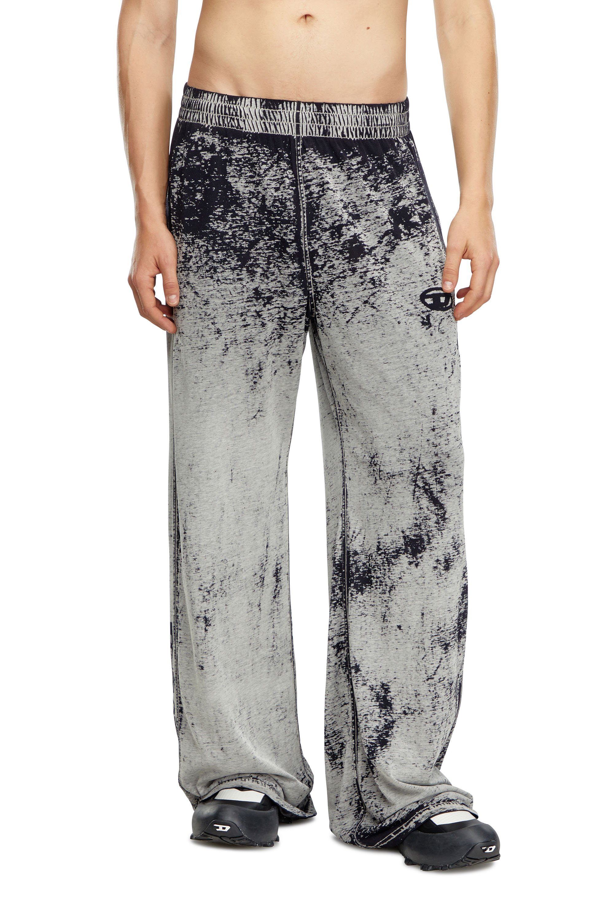 Diesel - P-LEO-DEV, Male Track pants in burnout plated jersey in Multicolor - Image 1