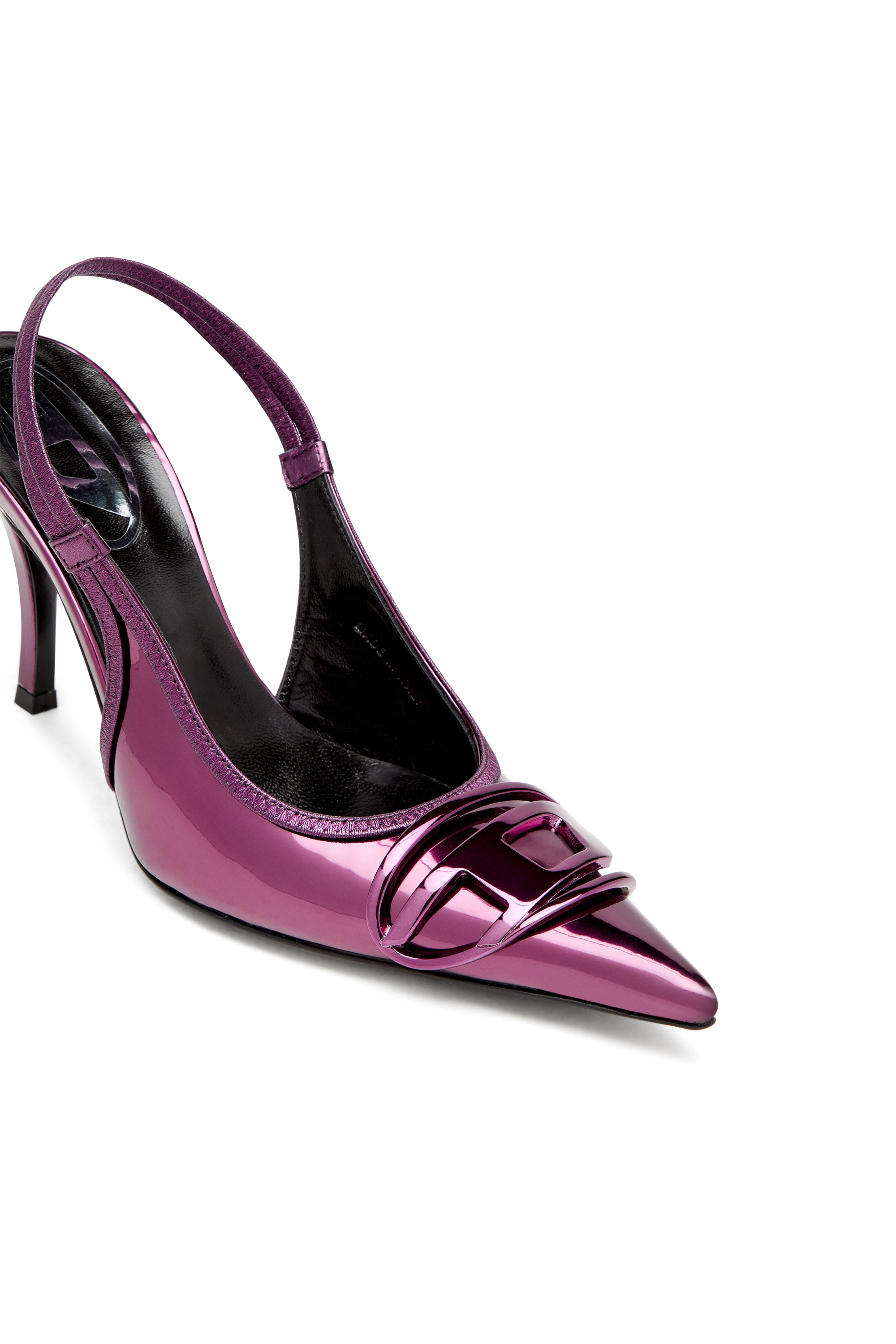 Diesel - D-VENUS SB, Female's D-Venus-Slingback pumps with mirror finish in Dark Violet - 5