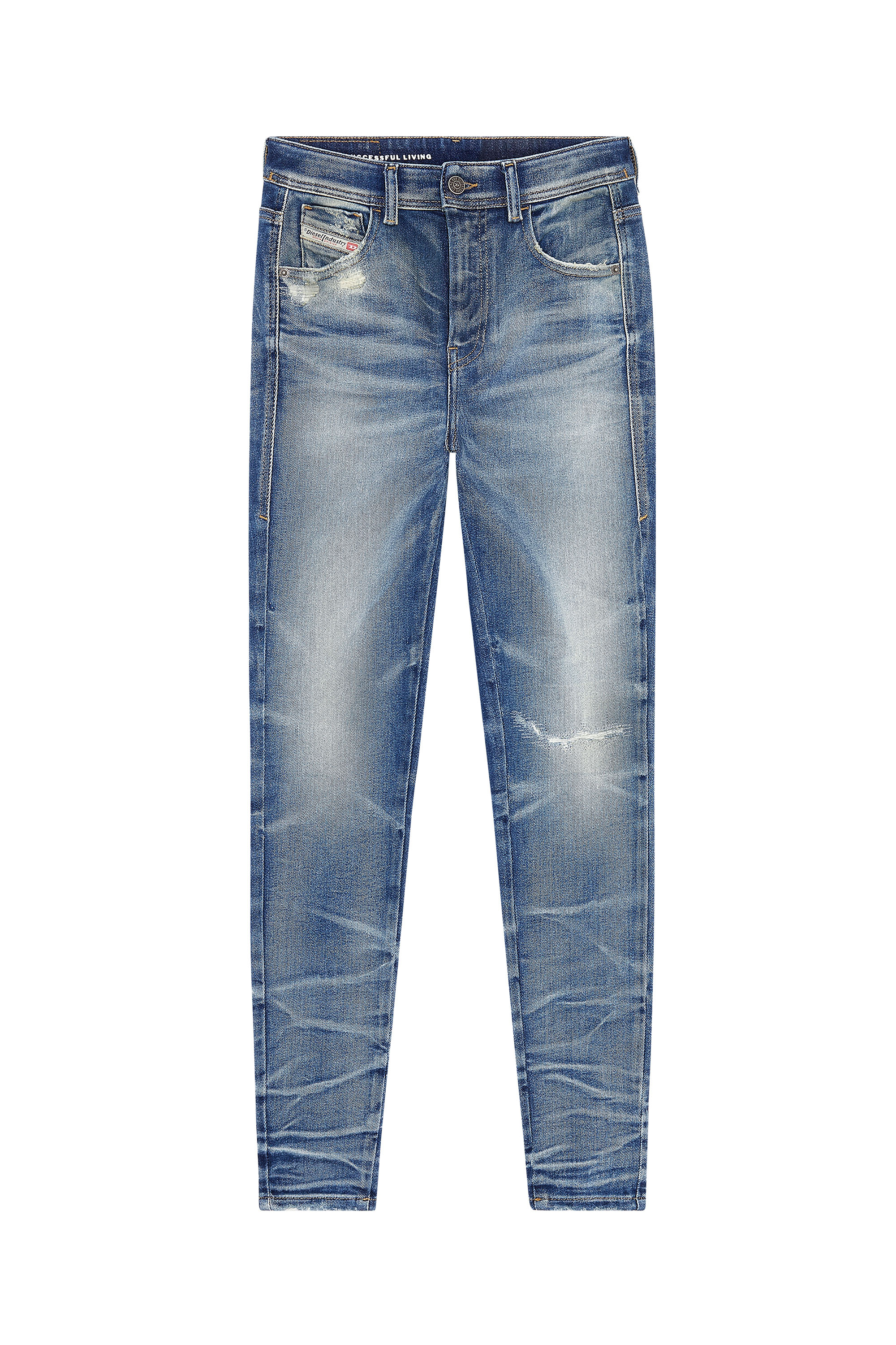 Diesel - Super skinny Jeans 1984 Slandy-High 09G14, Medium Blue - Image 5